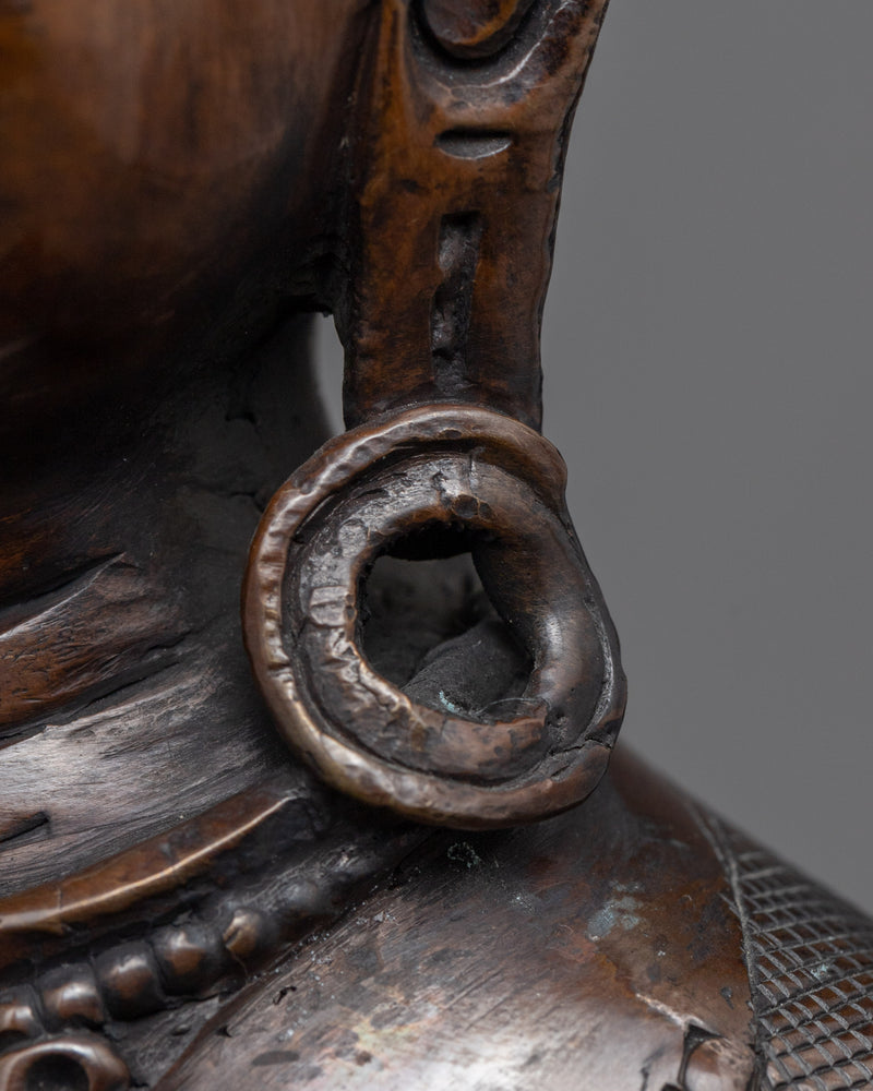 Oxidized Copper Statue Of Vajradhara and Consort |  Tibetan Buddha Sculpture For Mindfulness
