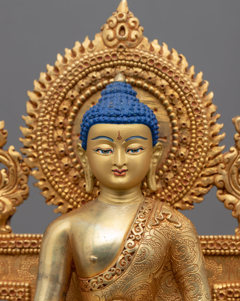Hand-Carved Amitabha Buddha Sutra Practice Statue | Traditional Buddhist Art