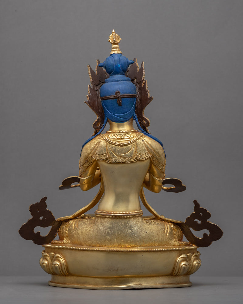 Vajradhara Mantra Sculpture | Tibetan Buddha Sculpture For Mindfulness