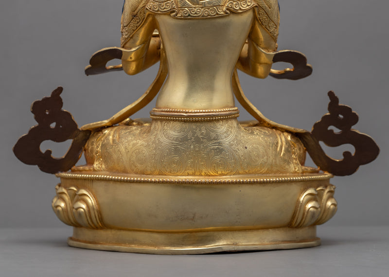 Vajradhara Mantra Sculpture | Tibetan Buddha Sculpture For Mindfulness
