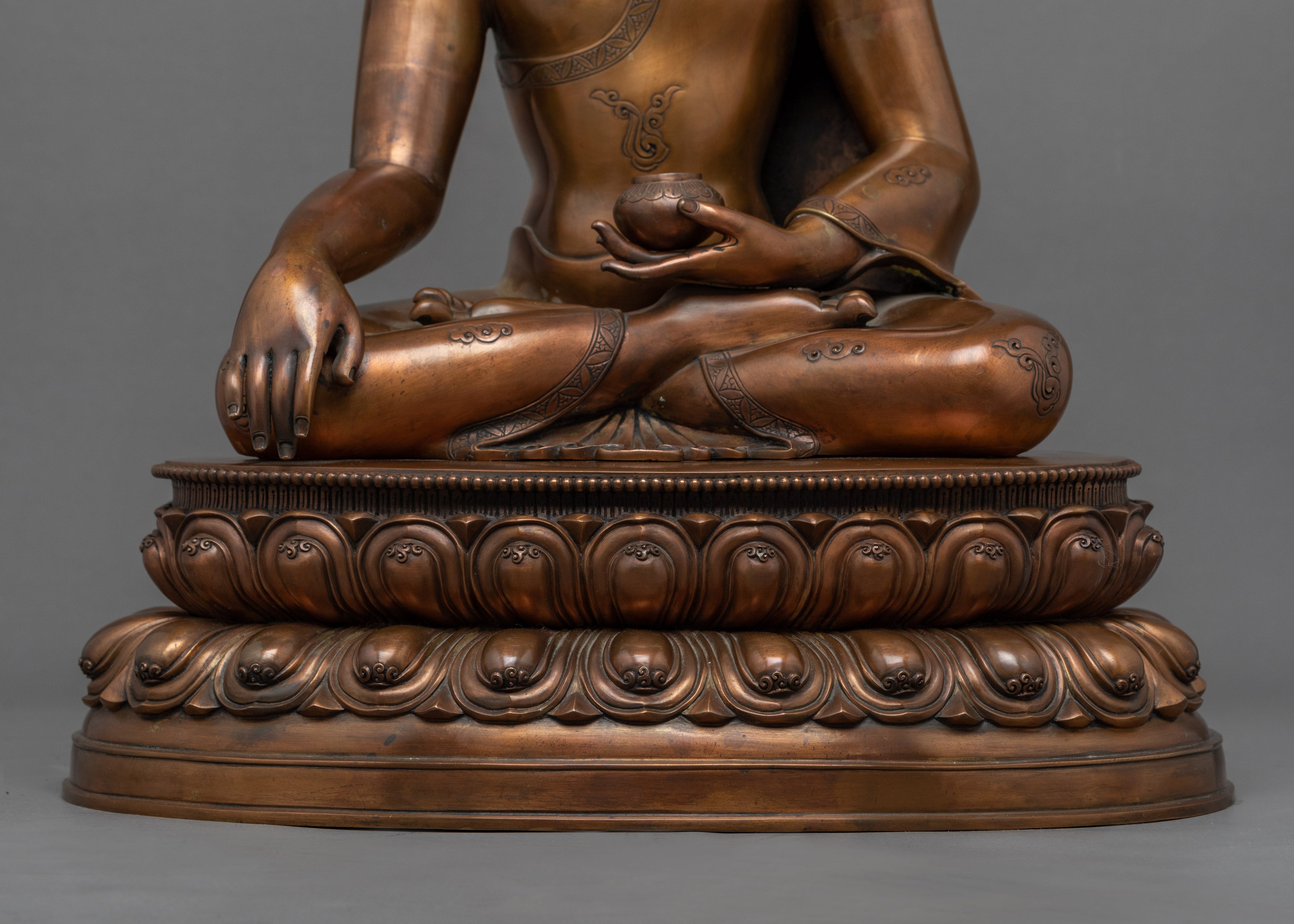 Hand-Carved Shakyamuni Buddha Garden Fountain Statue | Traditional Buddhist Art