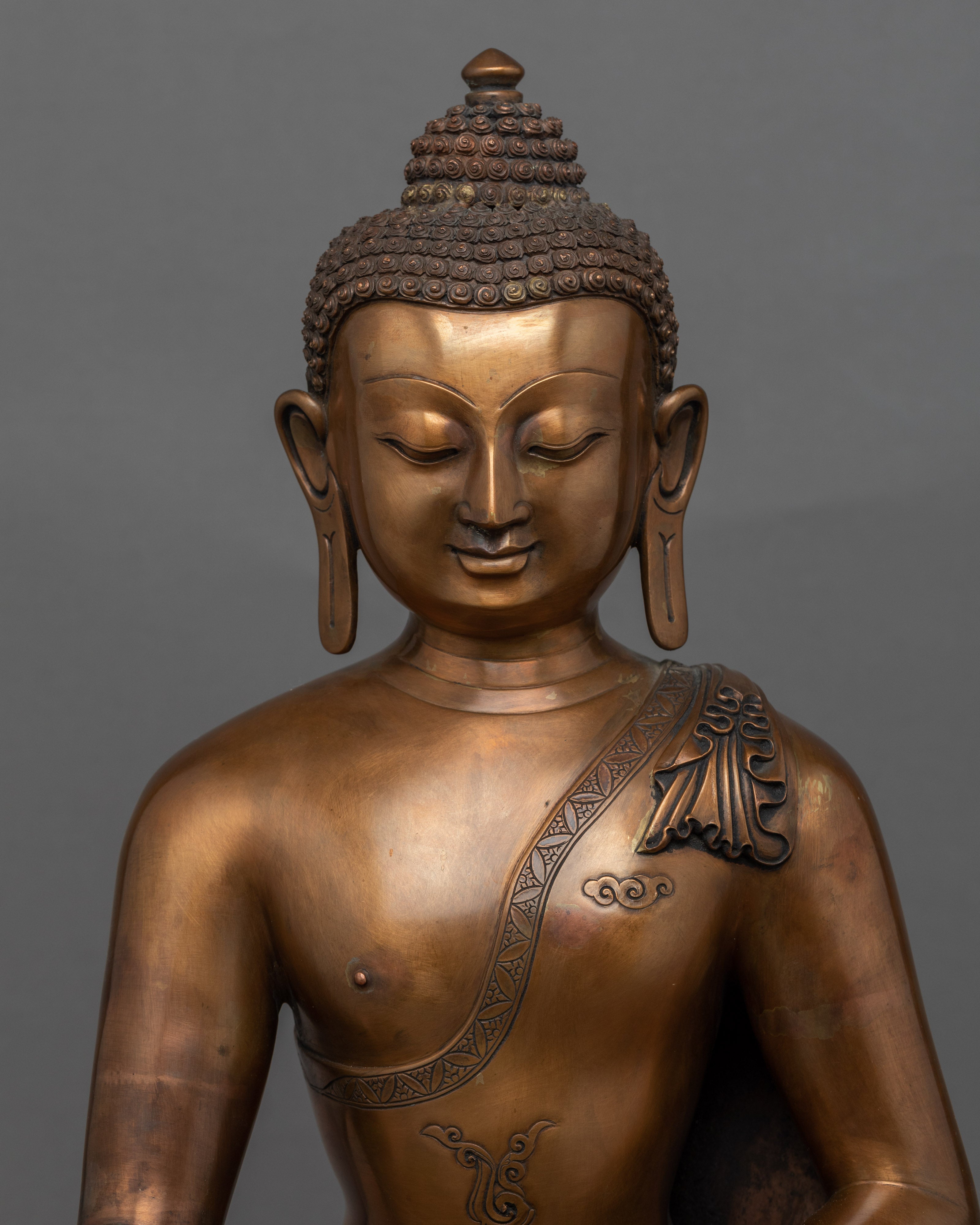 Hand-Carved Shakyamuni Buddha Garden Fountain Statue | Traditional Buddhist Art