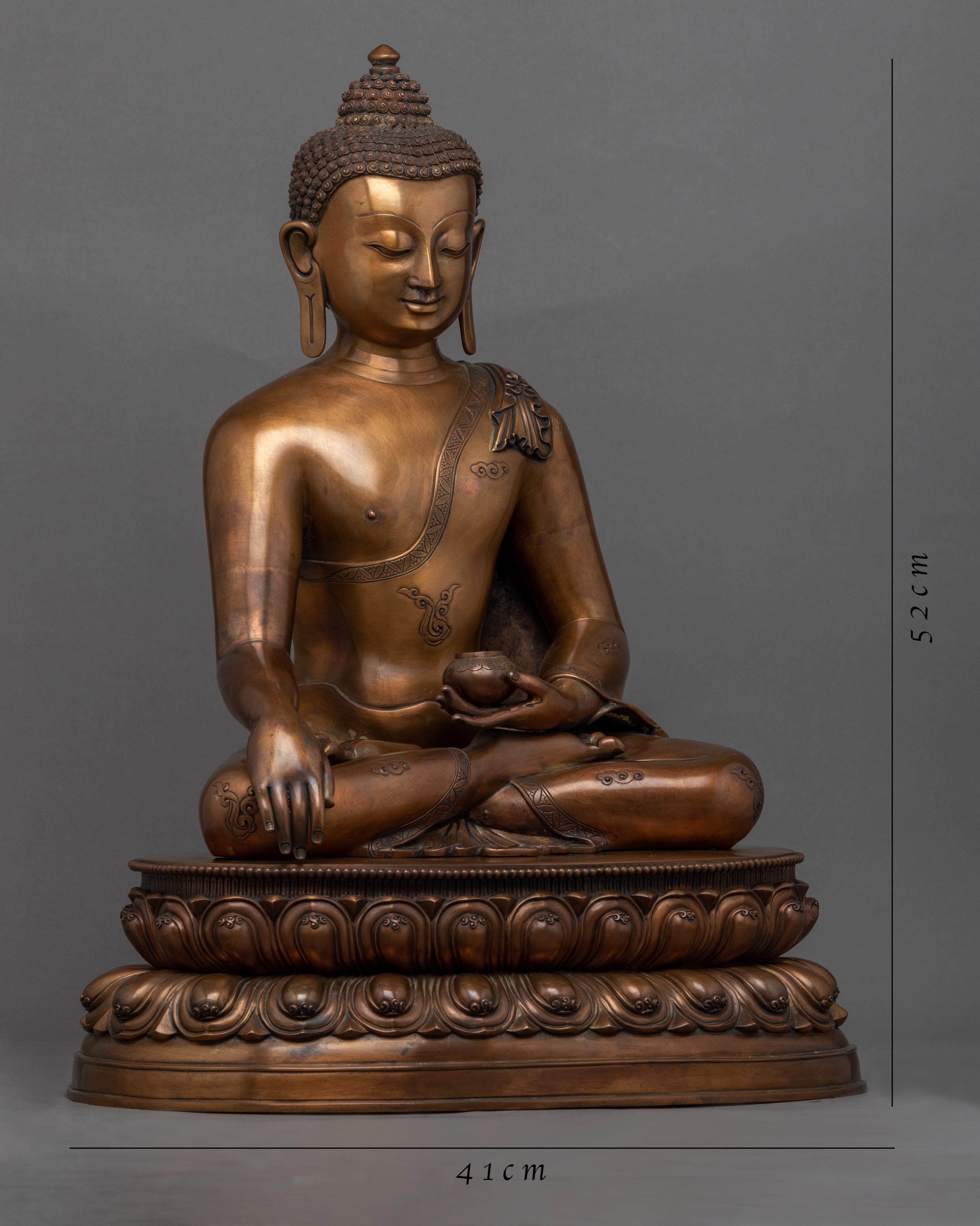 Hand-Carved Shakyamuni Buddha Garden Fountain Statue | Traditional Buddhist Art