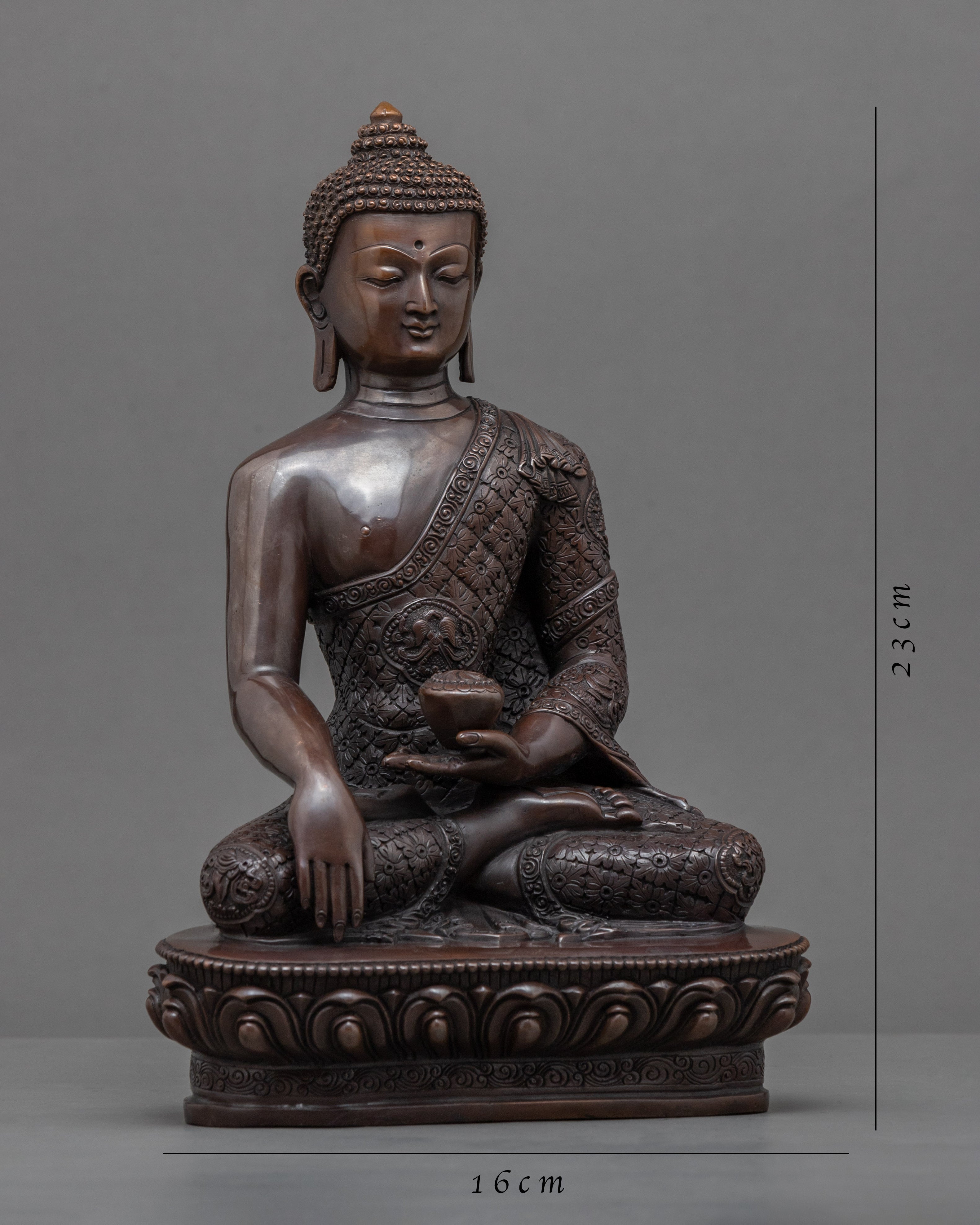 Shakyamuni Buddha Yard Statue | Traditional Buddhist Copper Art