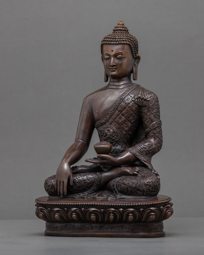 Shakyamuni Buddha Yard Statue | Traditional Buddhist Copper Art