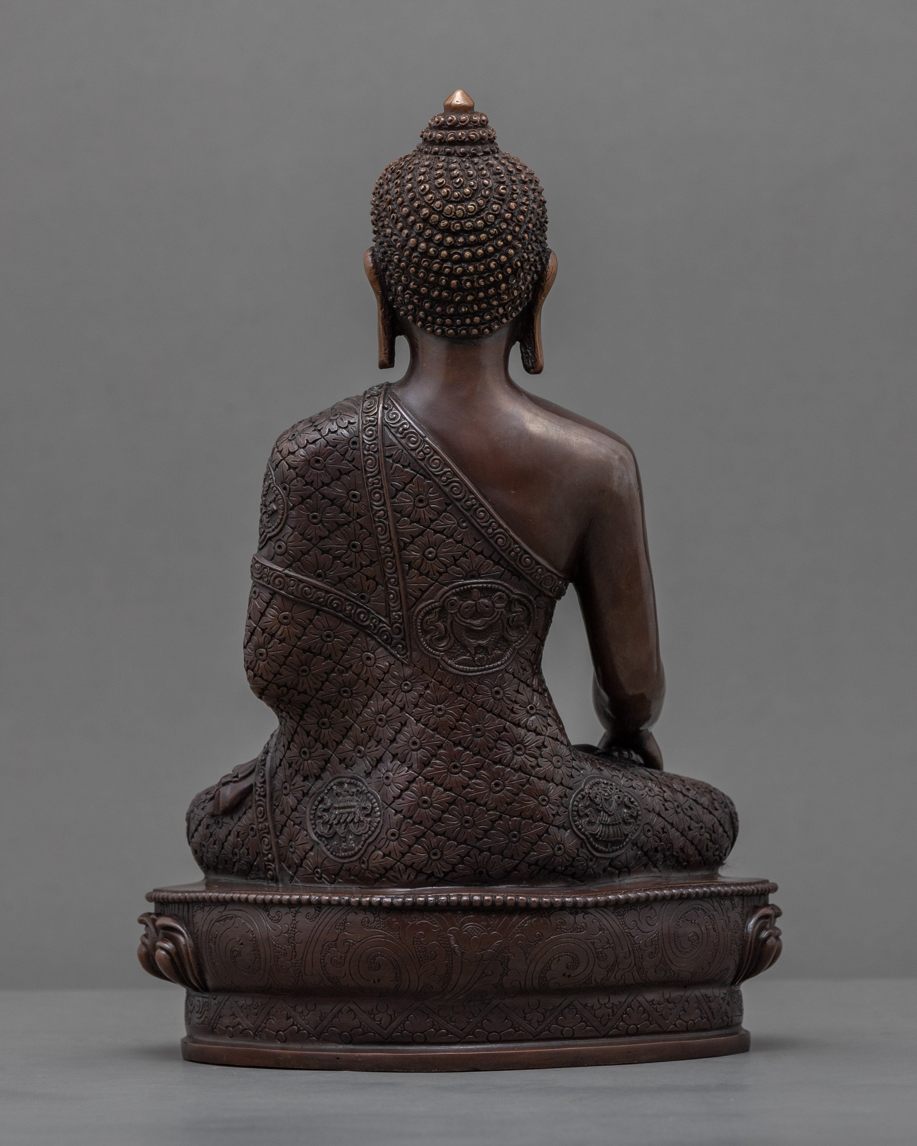 Shakyamuni Buddha Yard Statue | Traditional Buddhist Copper Art