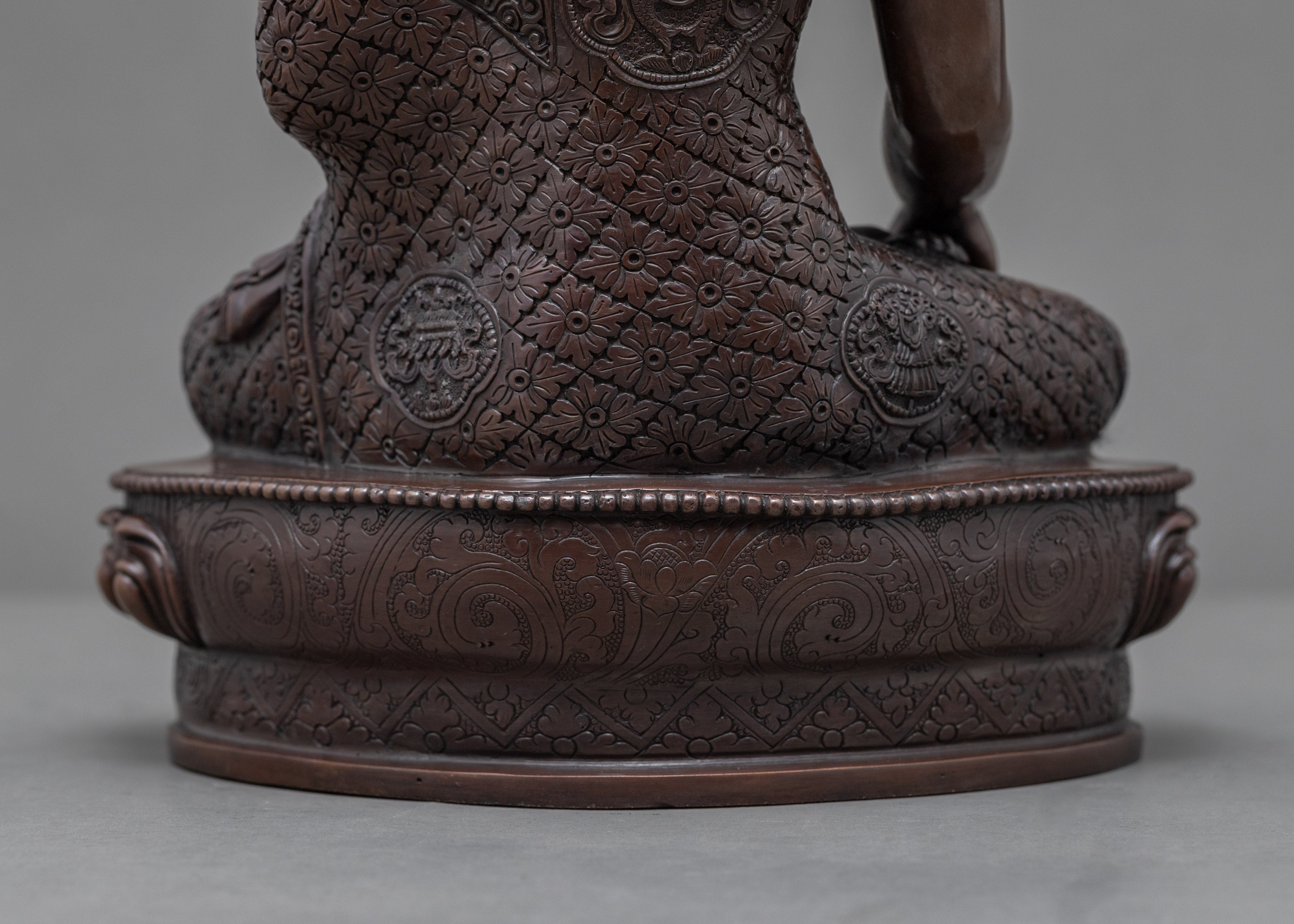 Shakyamuni Buddha Yard Statue | Traditional Buddhist Copper Art