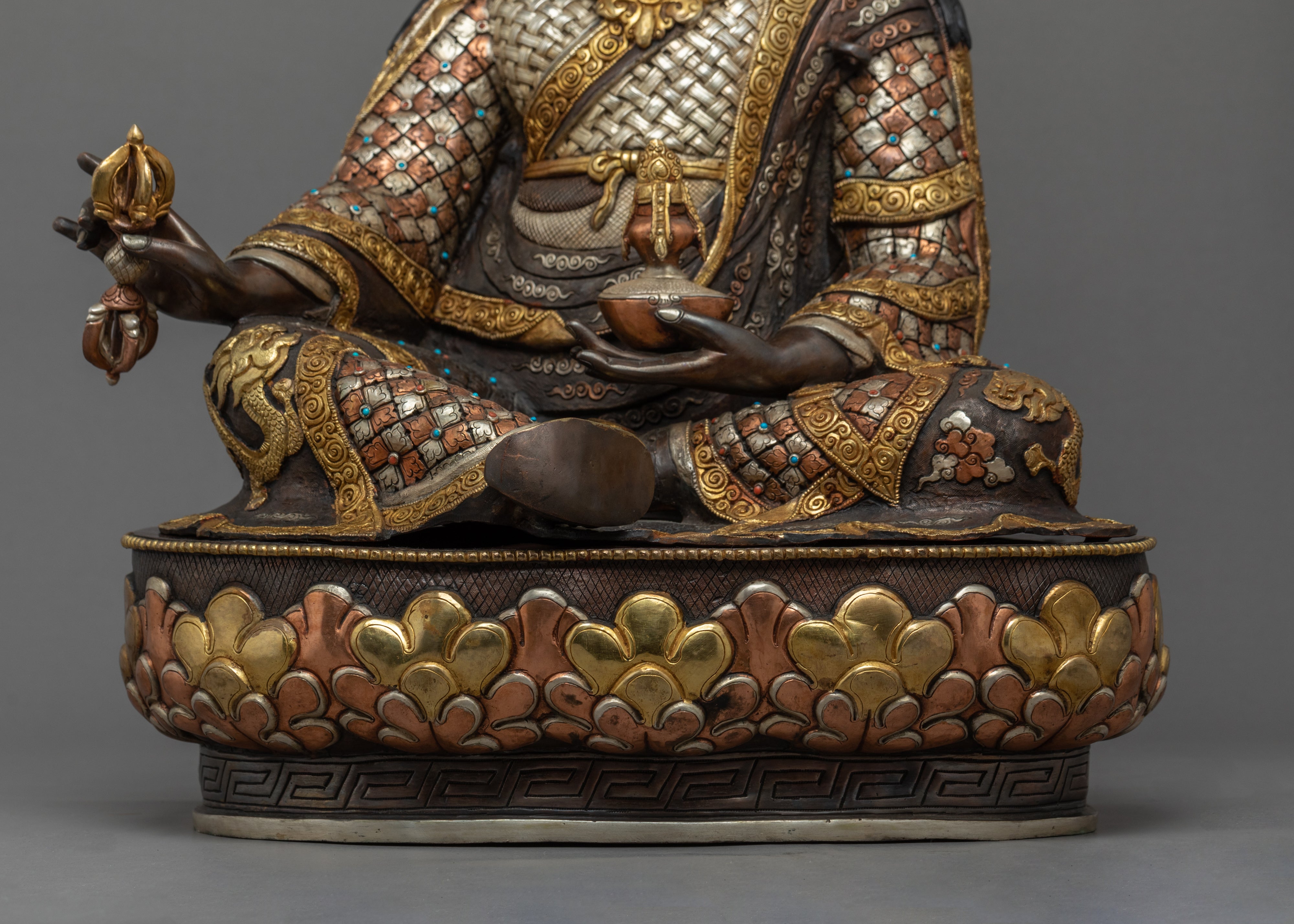 Guru Rinpoche Sadhana Practice Statue | Giant Buddhist Deity Figurine For Ritual