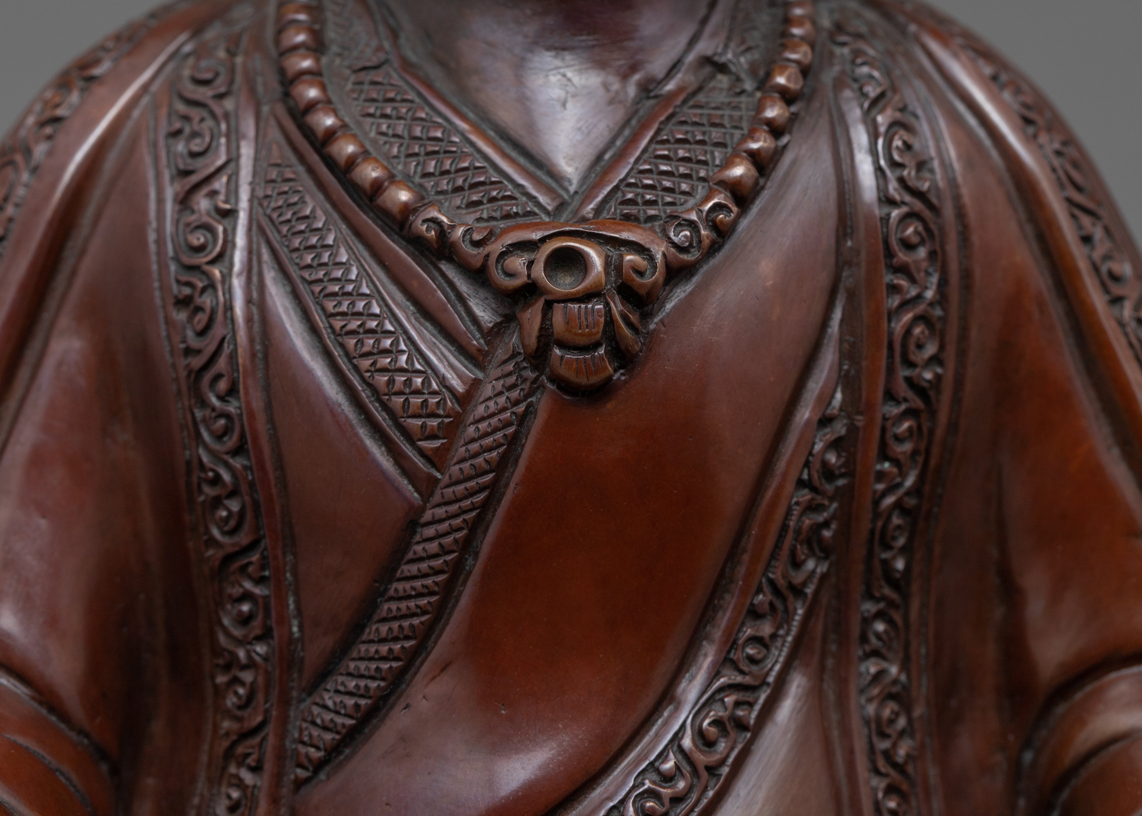 Oxidized Copper Body Marpha Nepal Statue | Historical Tibetan Buddhist Master