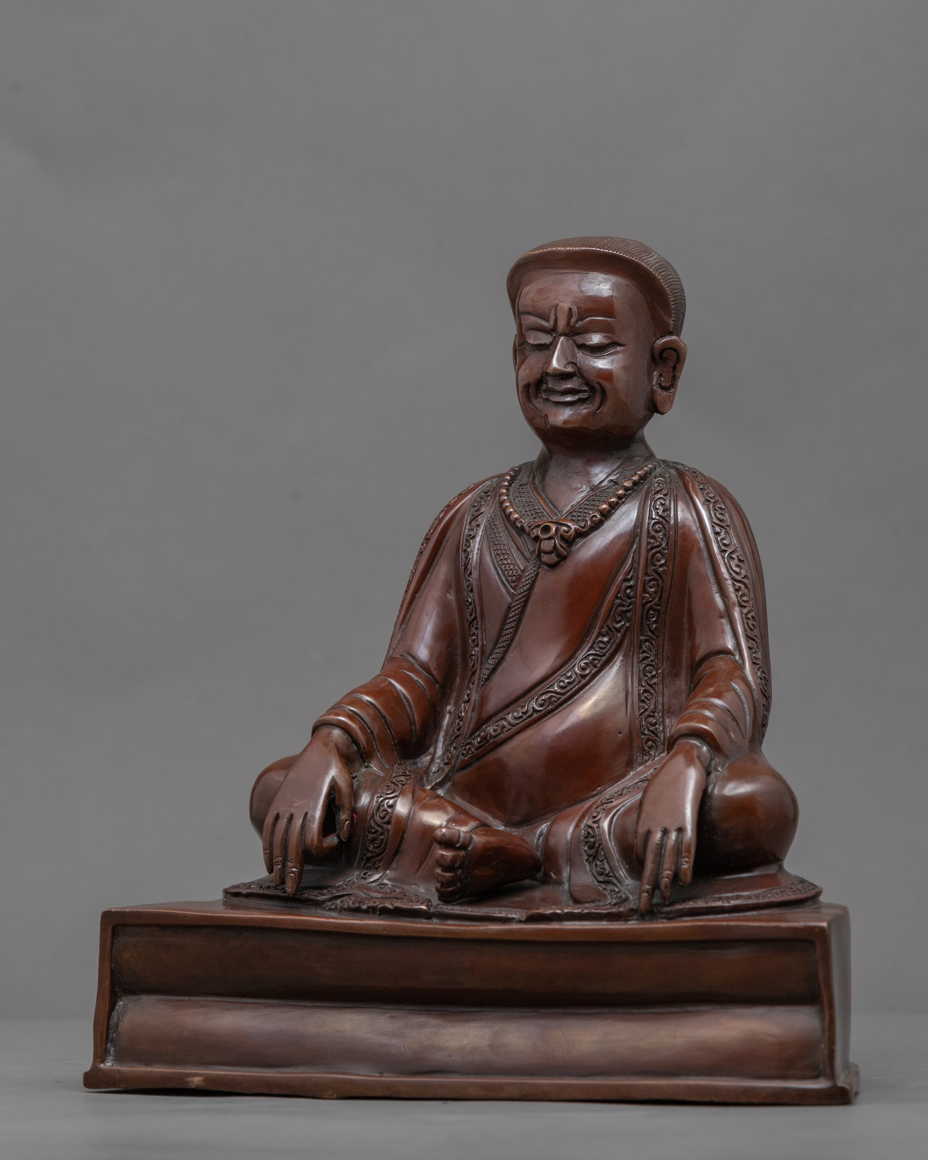 Oxidized Copper Body Marpha Nepal Statue | Historical Tibetan Buddhist Master