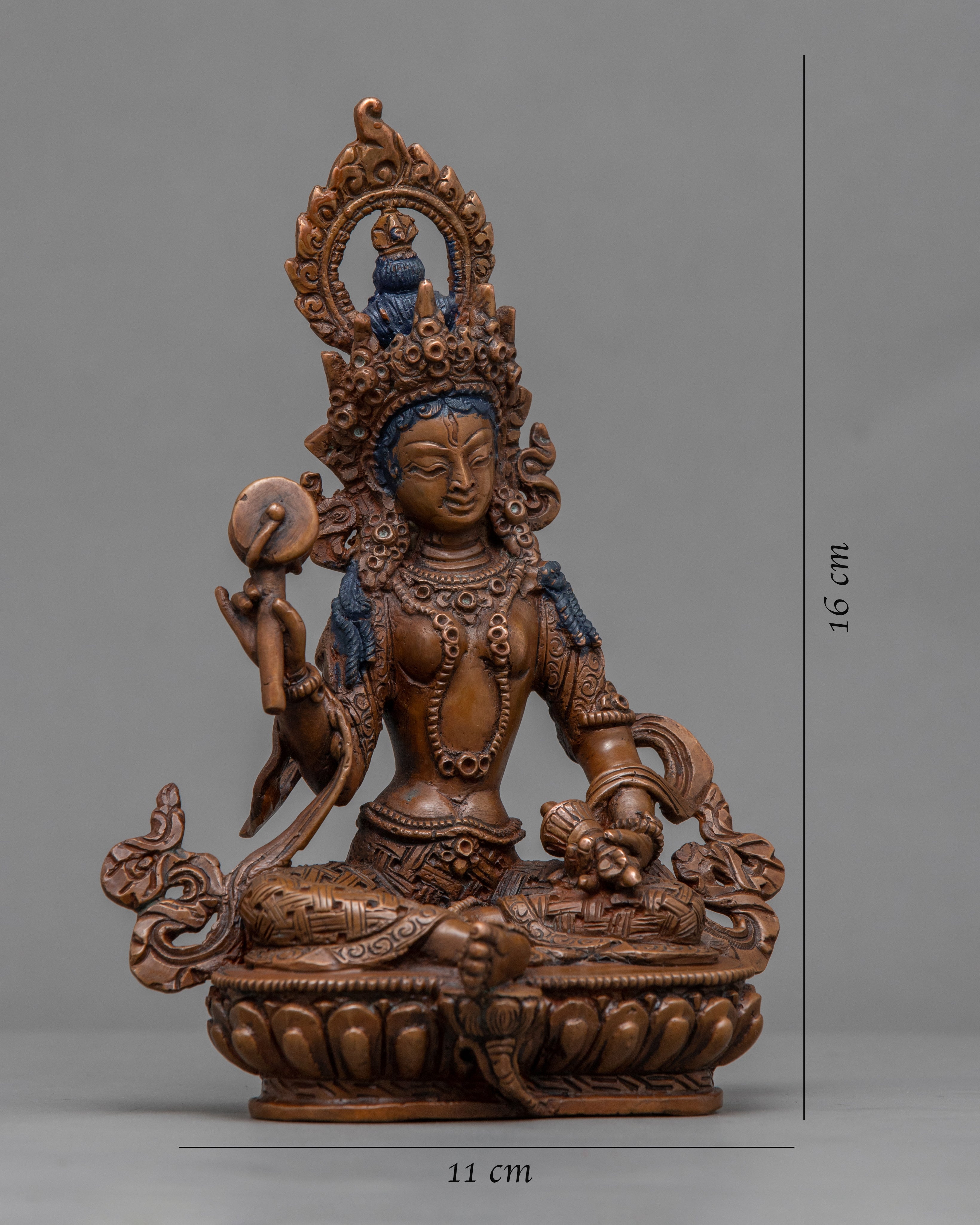 Copper Statue For Machig labdron Mantra Practice | Hand-Carved Buddhist Dakini Art