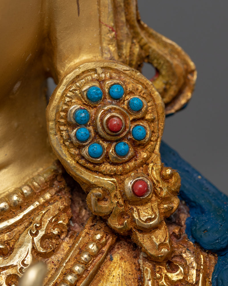 Gold Statue For Benefits Of Green Tara Mantra | 24K Gold Hand Carved Statue