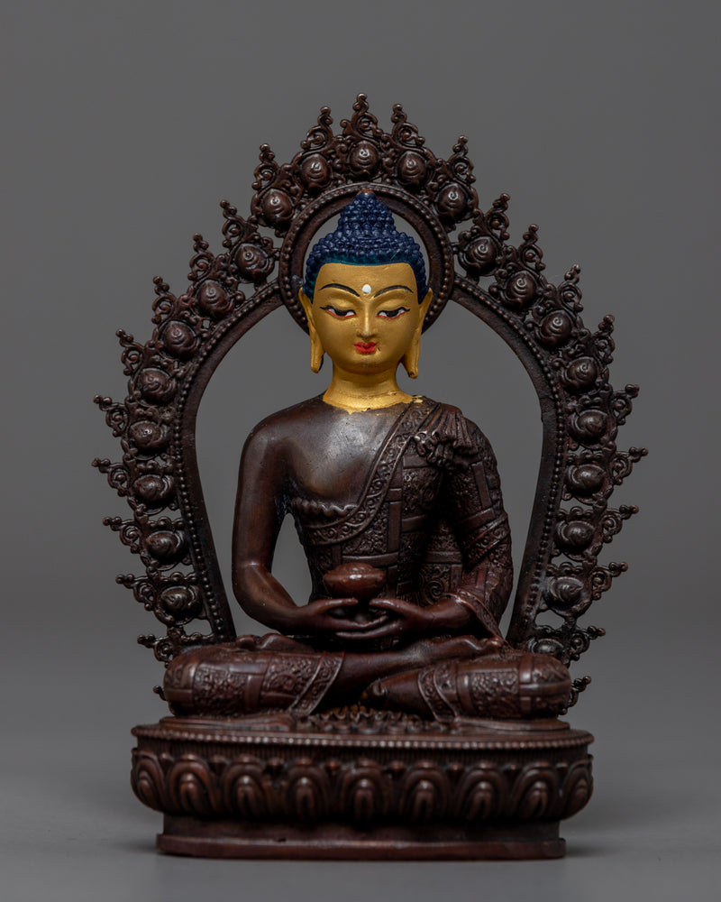Five Dhyani Buddhas Sculpture | Gold Gilded 5 Dhyani Buddhas Statue Set