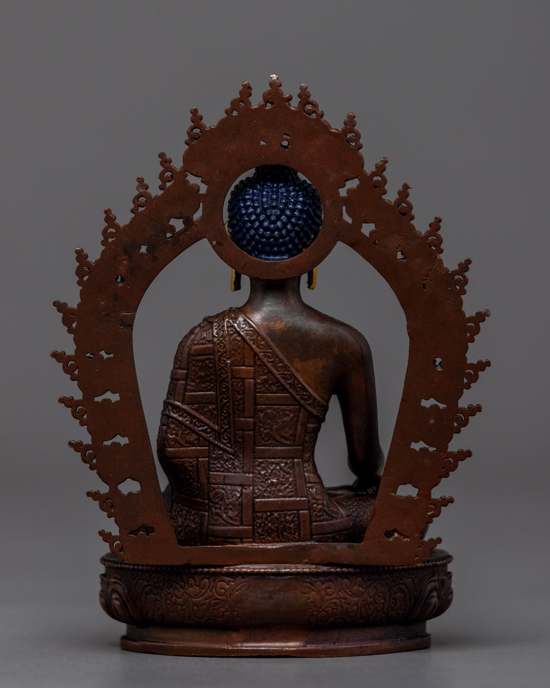 Five Dhyani Buddhas Sculpture | Gold Gilded 5 Dhyani Buddhas Statue Set