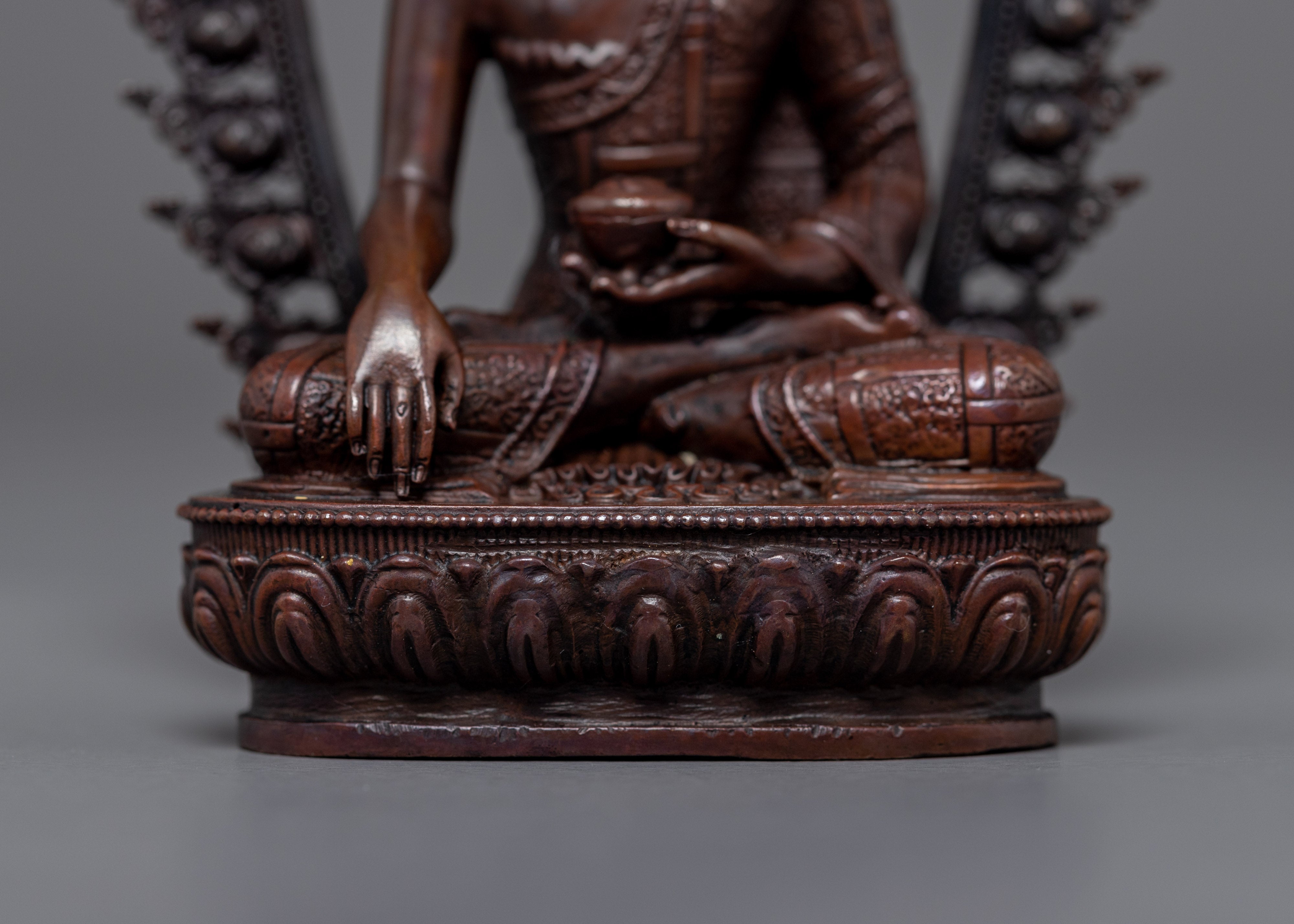 Five Dhyani Buddhas Sculpture | Gold Gilded 5 Dhyani Buddhas Statue Set