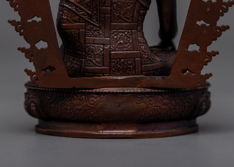 Five Dhyani Buddhas Sculpture | Gold Gilded 5 Dhyani Buddhas Statue Set
