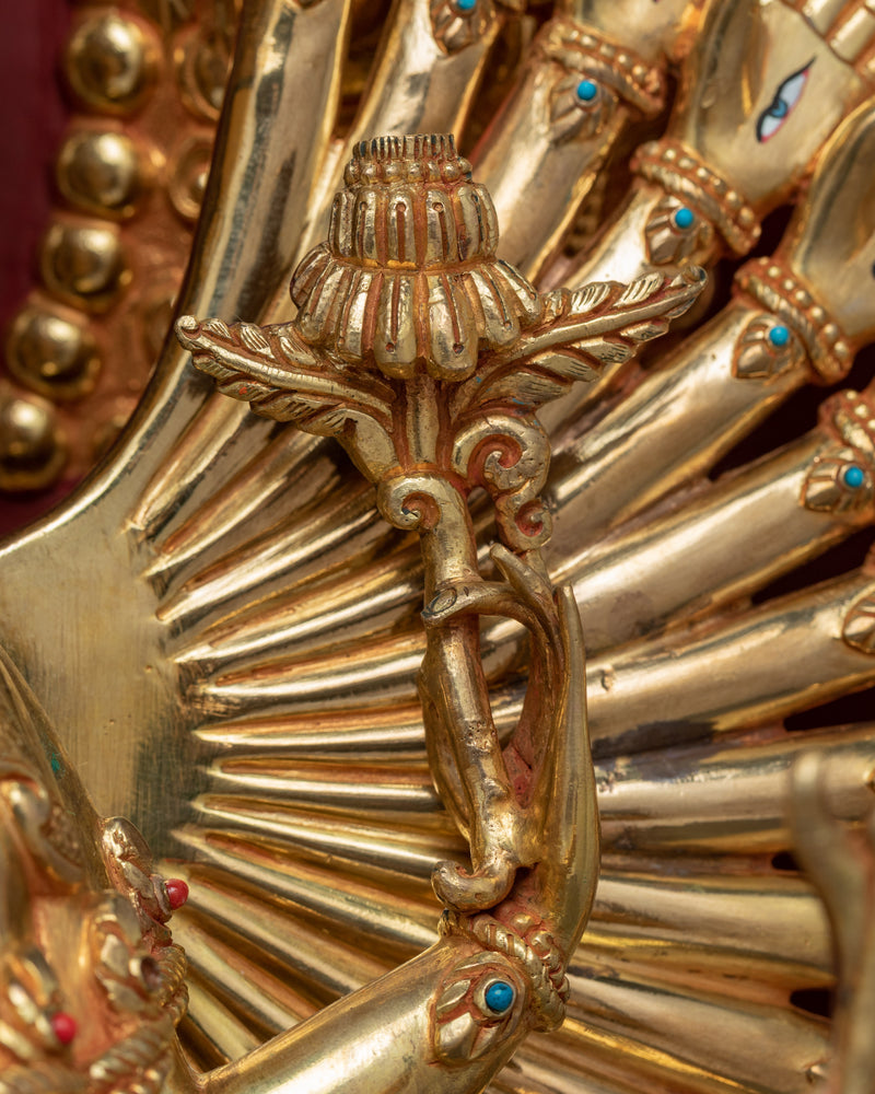 Tibetan Bodhisattva Chenrezig 1000 Arms Statue | Avalokiteshvara The Bodhisattva Of Compassion