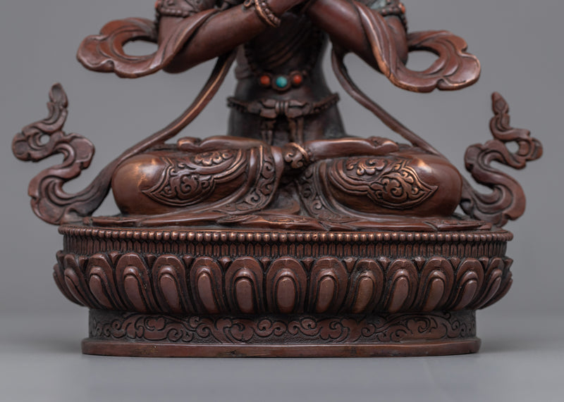 Traditionally Hand-Carved Vajradhara Mudra Practice Statue | Traditional Buddhist Art