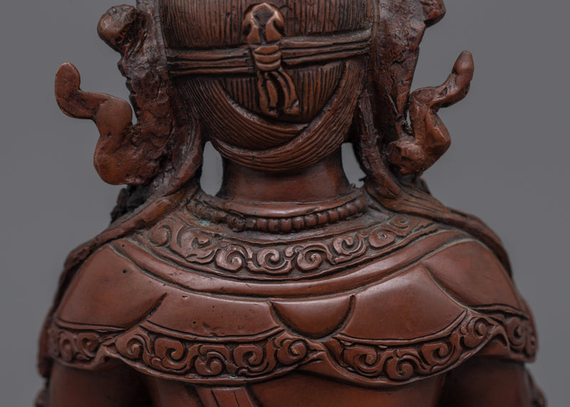 Traditionally Hand-Carved Vajradhara Mudra Practice Statue | Traditional Buddhist Art