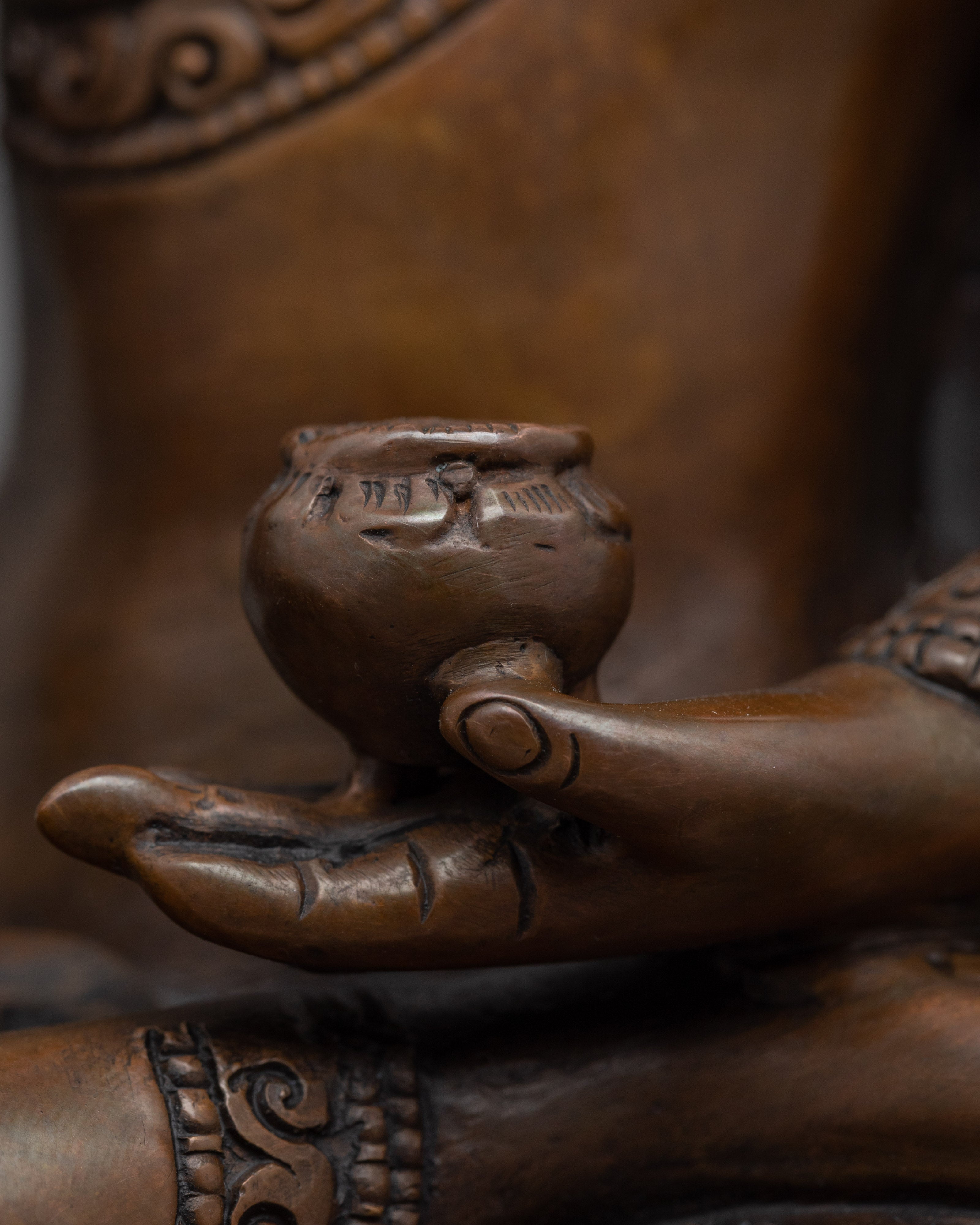 Gautam Buddha Teachings Practice Statue | Shakyamuni Buddha Traditional Tibetan Art