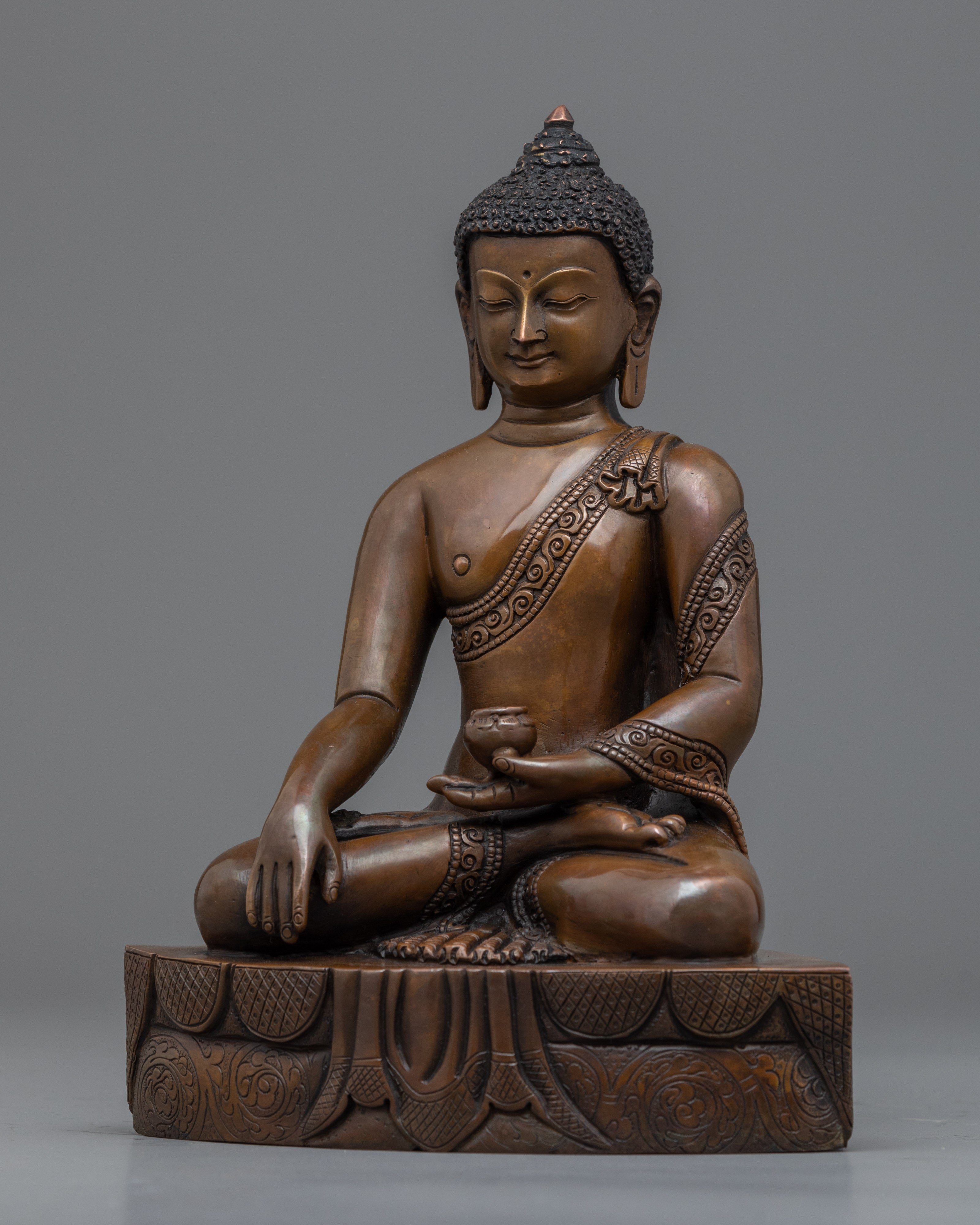 Gautam Buddha Teachings Practice Statue | Shakyamuni Buddha Traditional Tibetan Art