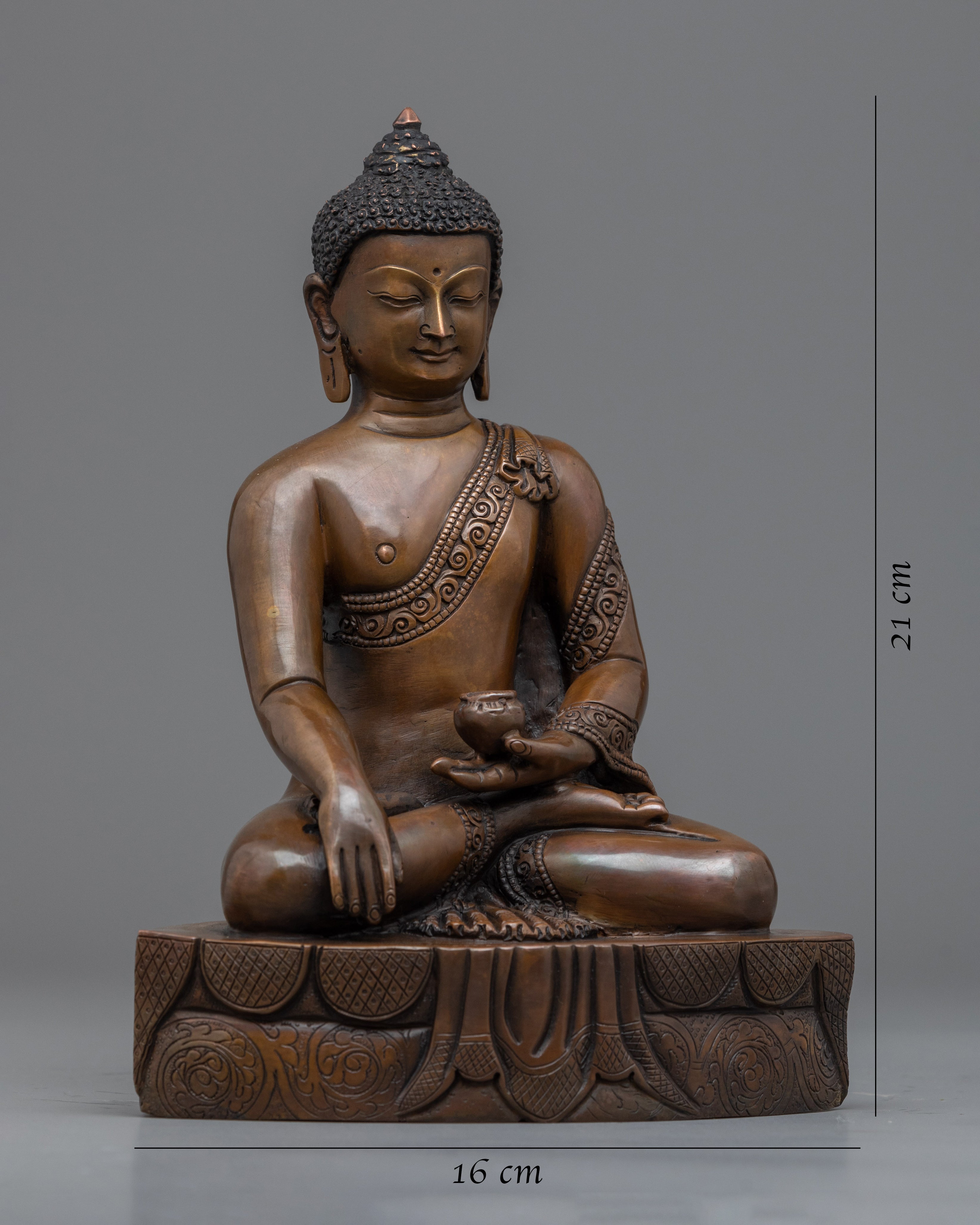 Gautam Buddha Teachings Practice Statue | Shakyamuni Buddha Traditional Tibetan Art