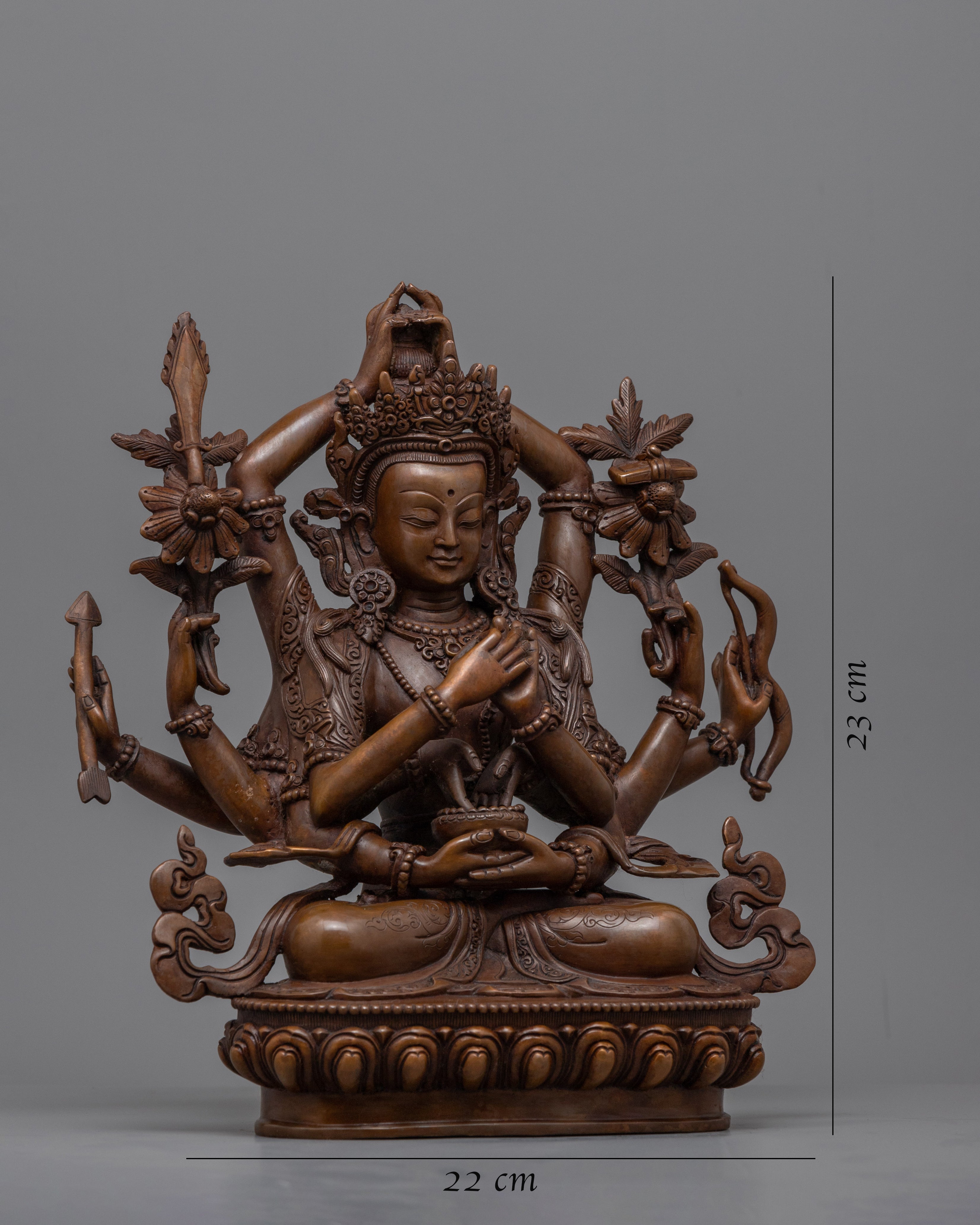 Manjushri Namasangati Practice Statue | Traditional Tibetan Bodhisattva Of Compassion