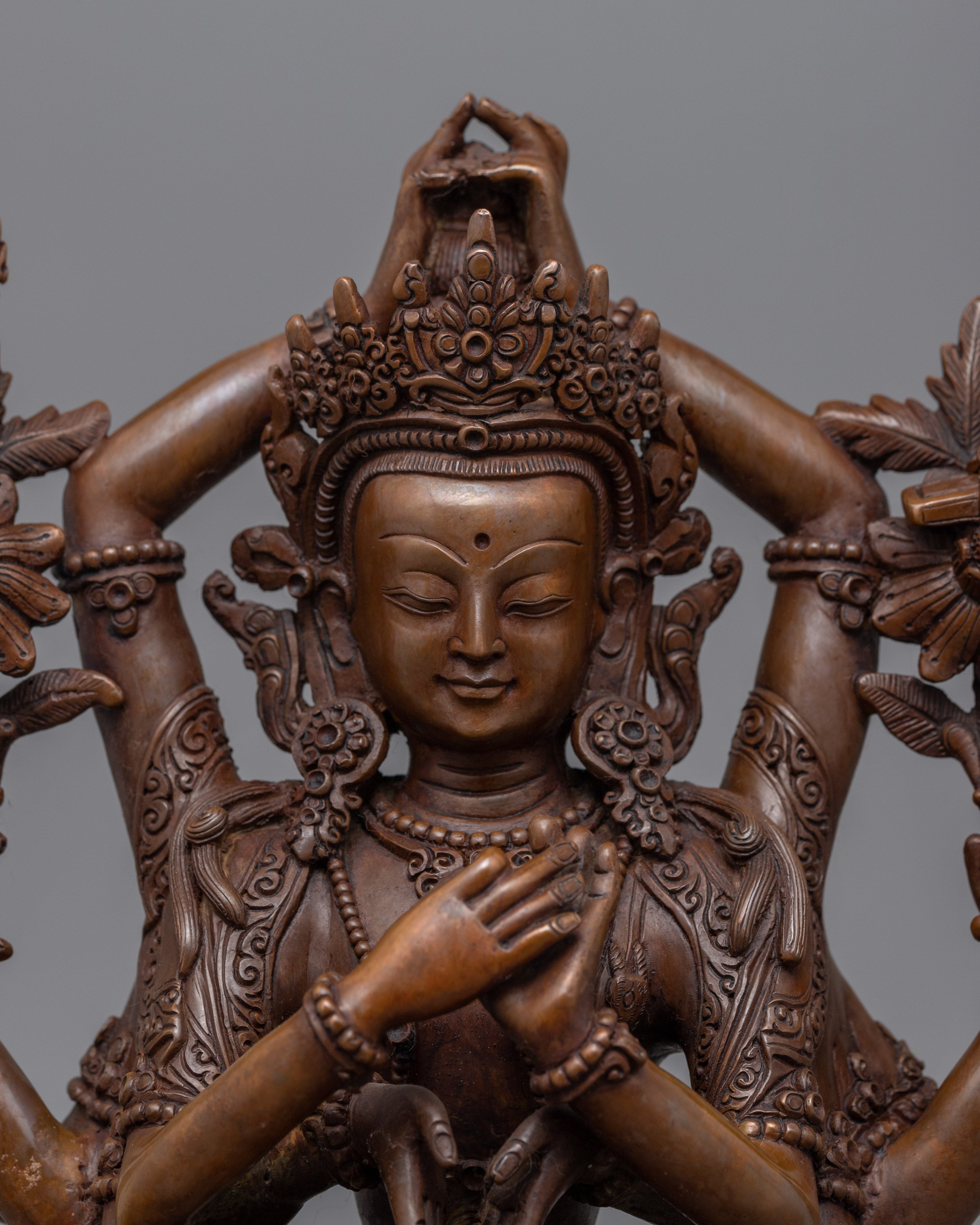 Manjushri Namasangati Practice Statue | Traditional Tibetan Bodhisattva Of Compassion