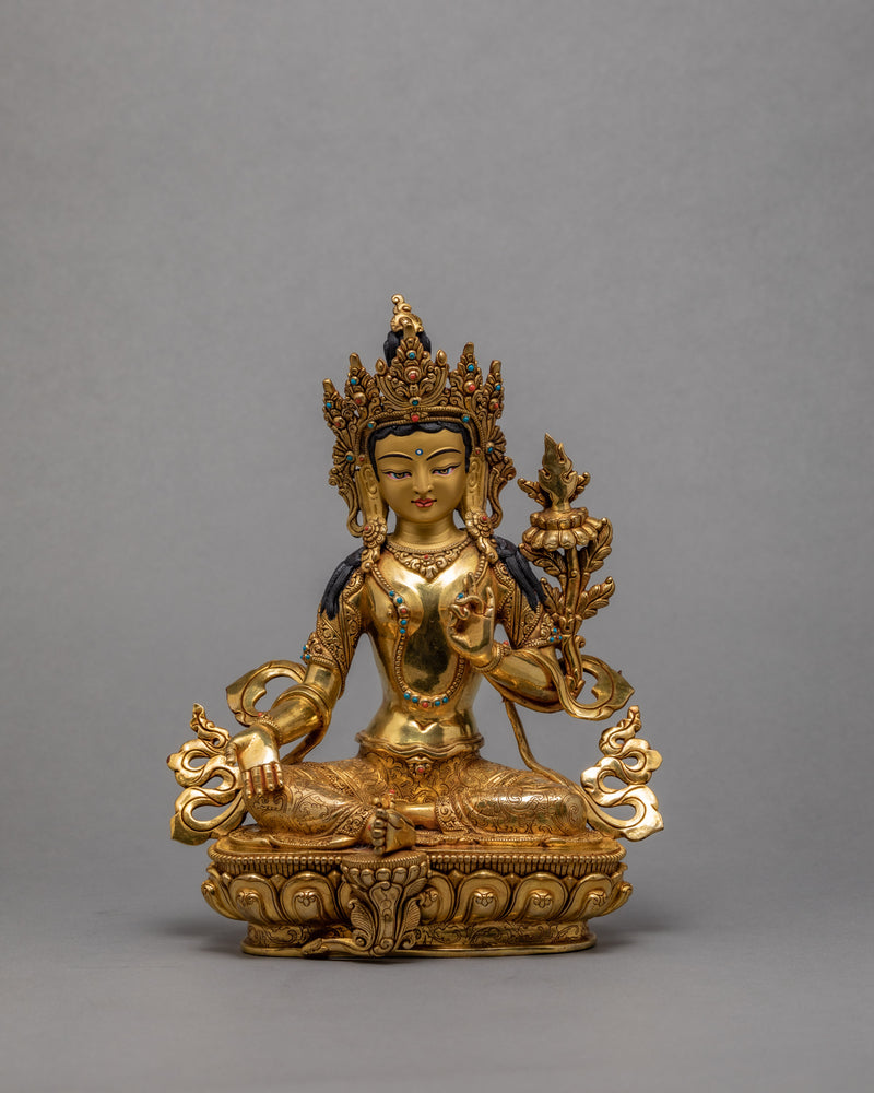 Emanations of 21 Tara Statues Collection | 24K Gold Himalayan Sculpture