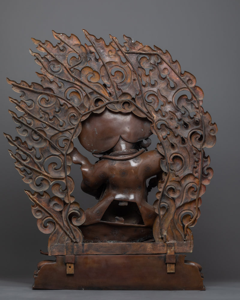 Mahakala Bernagchen Copper Statue | Buddhist Deity Figurine For Ritual