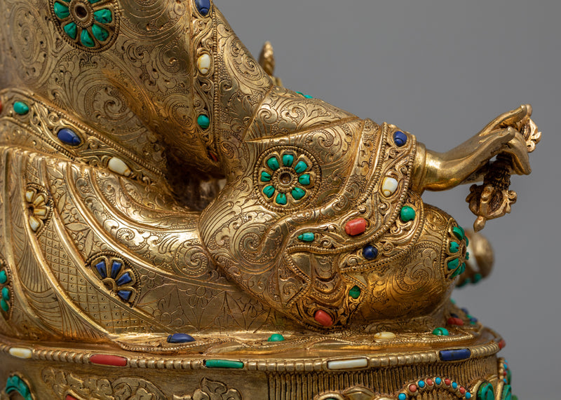 Padmasambhava Guru Rinpoche Mantra Sculpture | The Lotus Born Master Guru Rinpoche Figurine