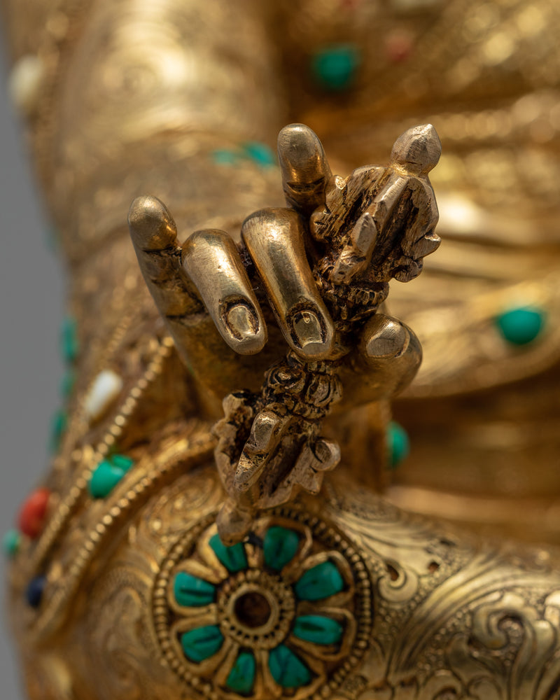 Padmasambhava Guru Rinpoche Mantra Sculpture | The Lotus Born Master Guru Rinpoche Figurine