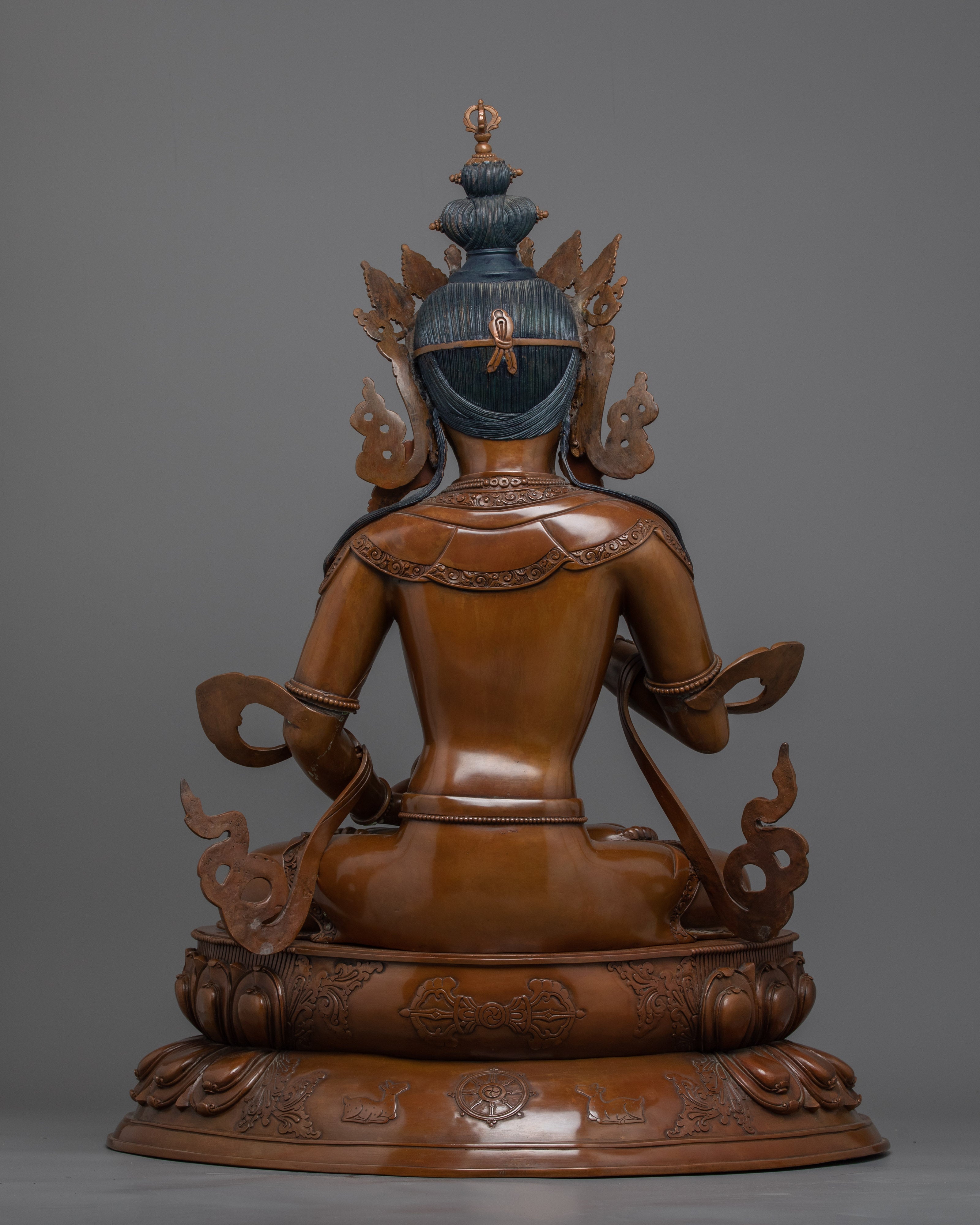 Copper Statue For Dorje Sempa Mantra Practice | Oxidized Artwork Of Buddhist Deity