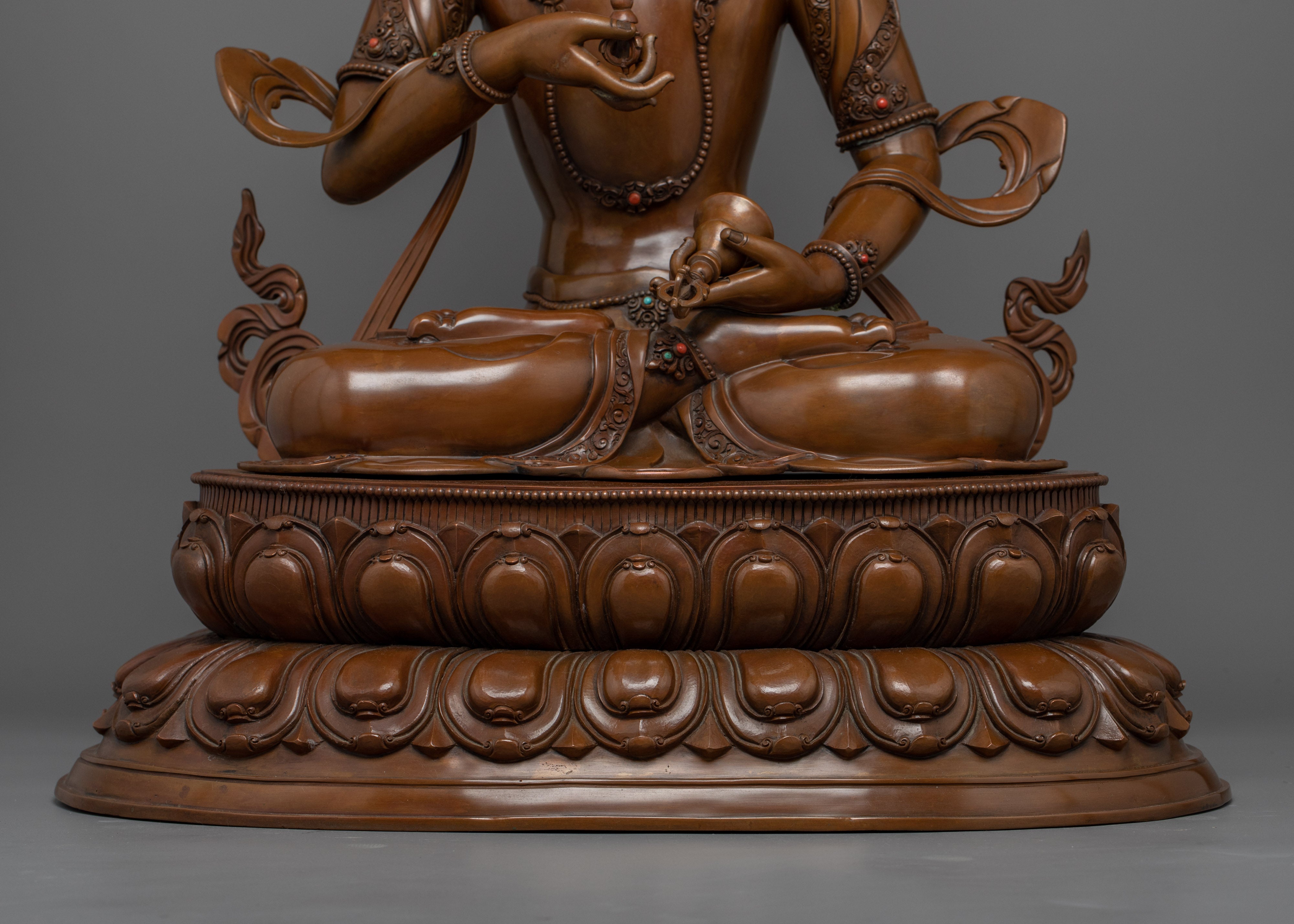 Copper Statue For Dorje Sempa Mantra Practice | Oxidized Artwork Of Buddhist Deity