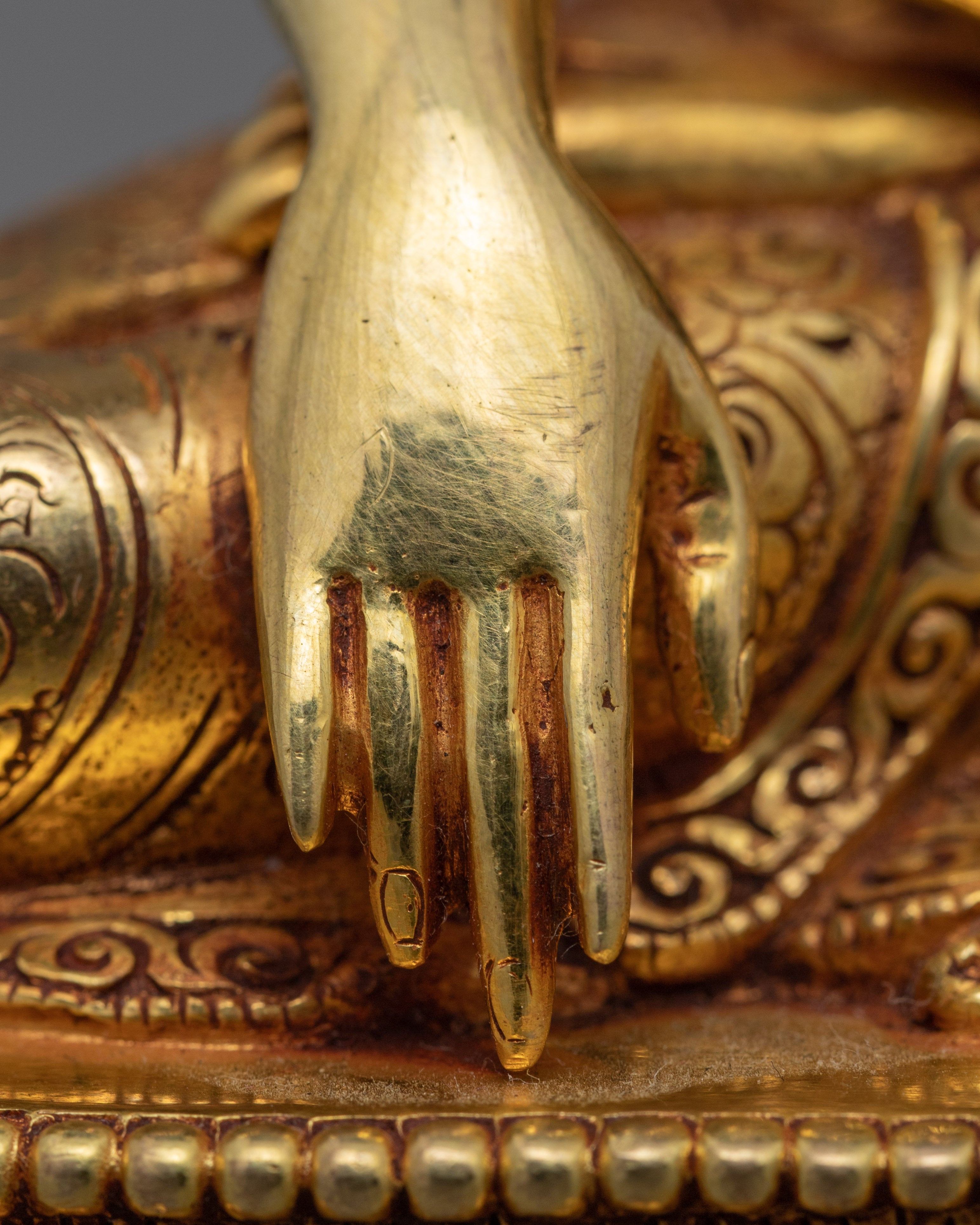 Gold-Gilded Three Buddha Statue Set | Shakyamuni, Amitabha & Medicine Buddha Sculpture