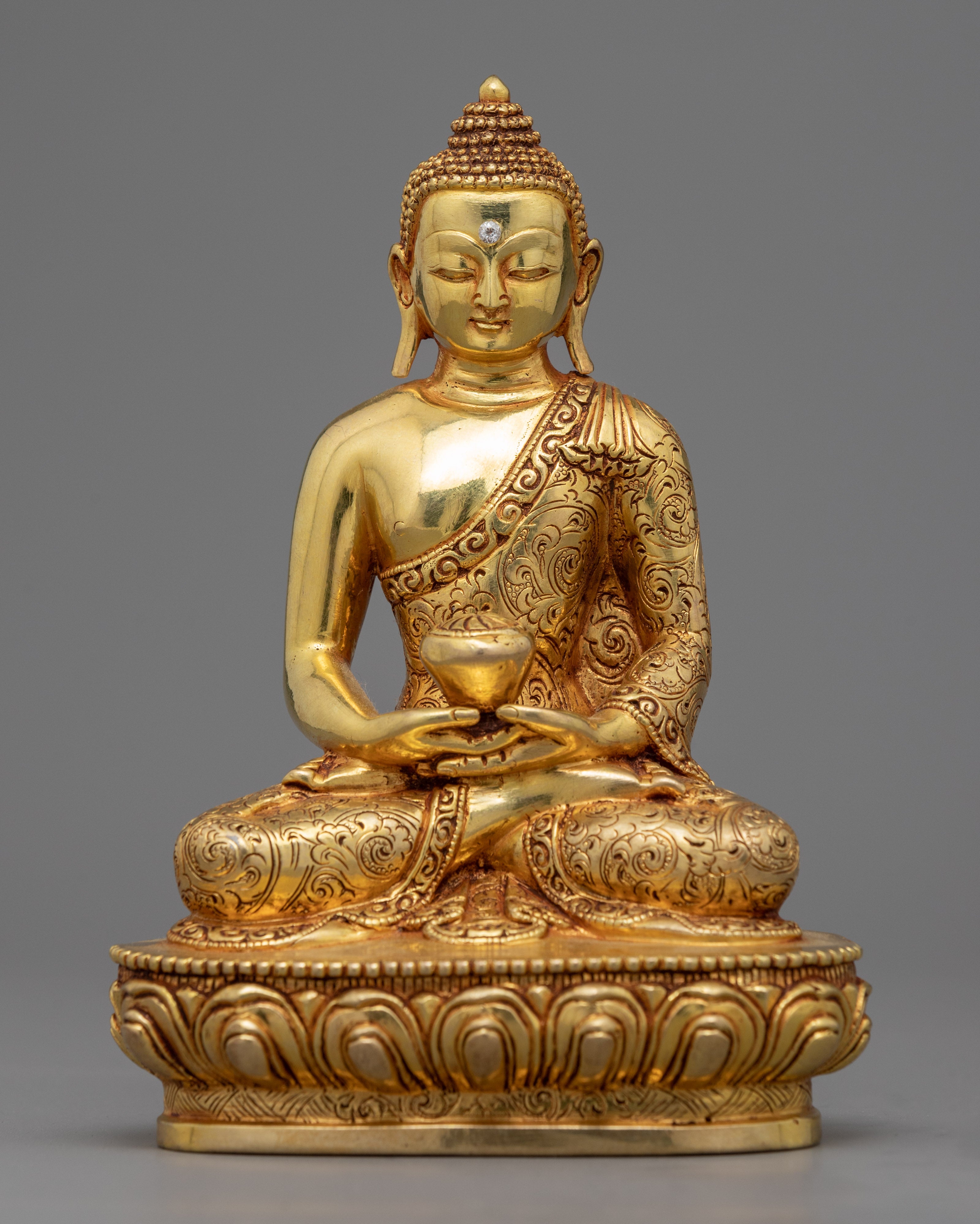 Gold-Gilded Three Buddha Statue Set | Shakyamuni, Amitabha & Medicine Buddha Sculpture