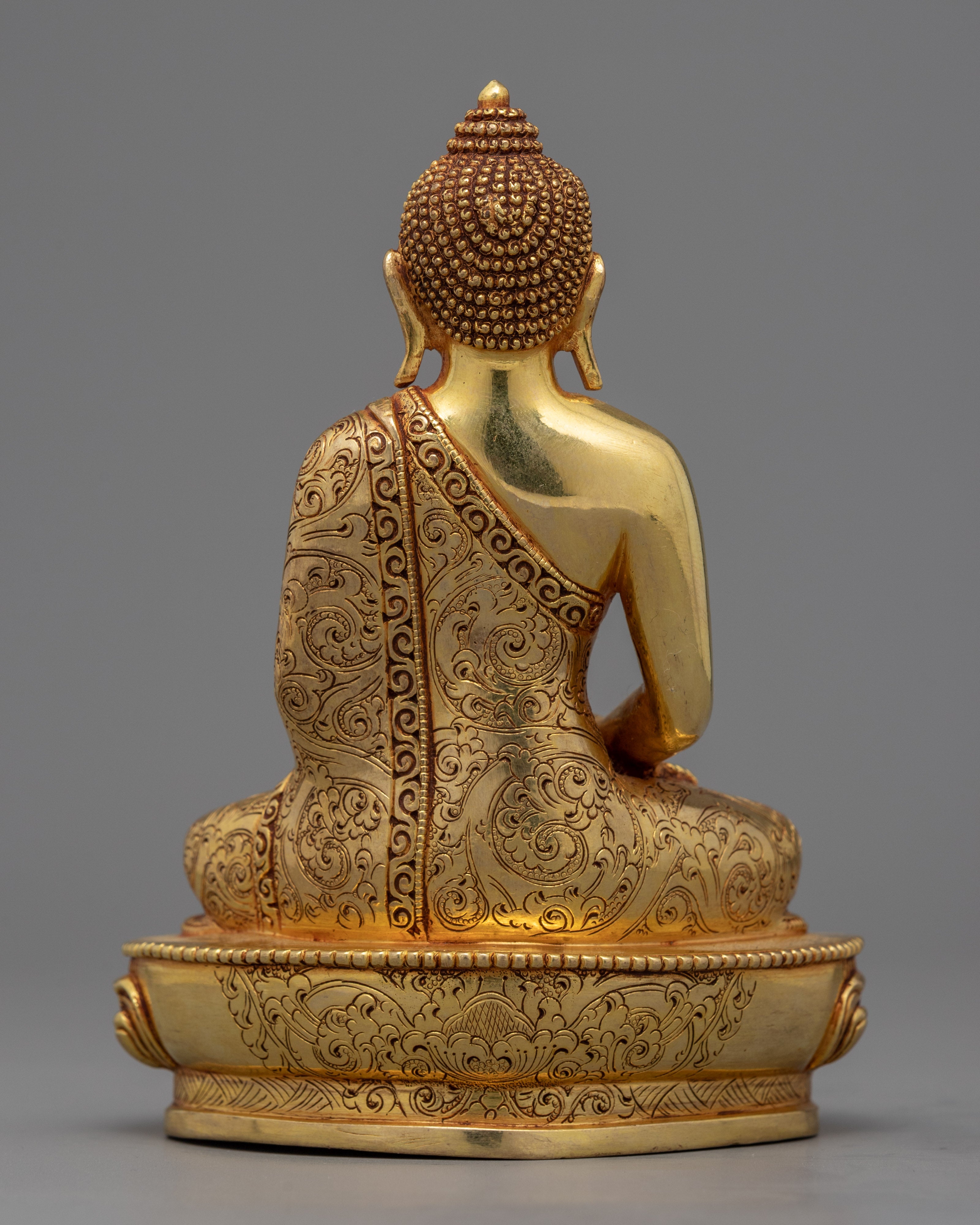 Gold-Gilded Three Buddha Statue Set | Shakyamuni, Amitabha & Medicine Buddha Sculpture