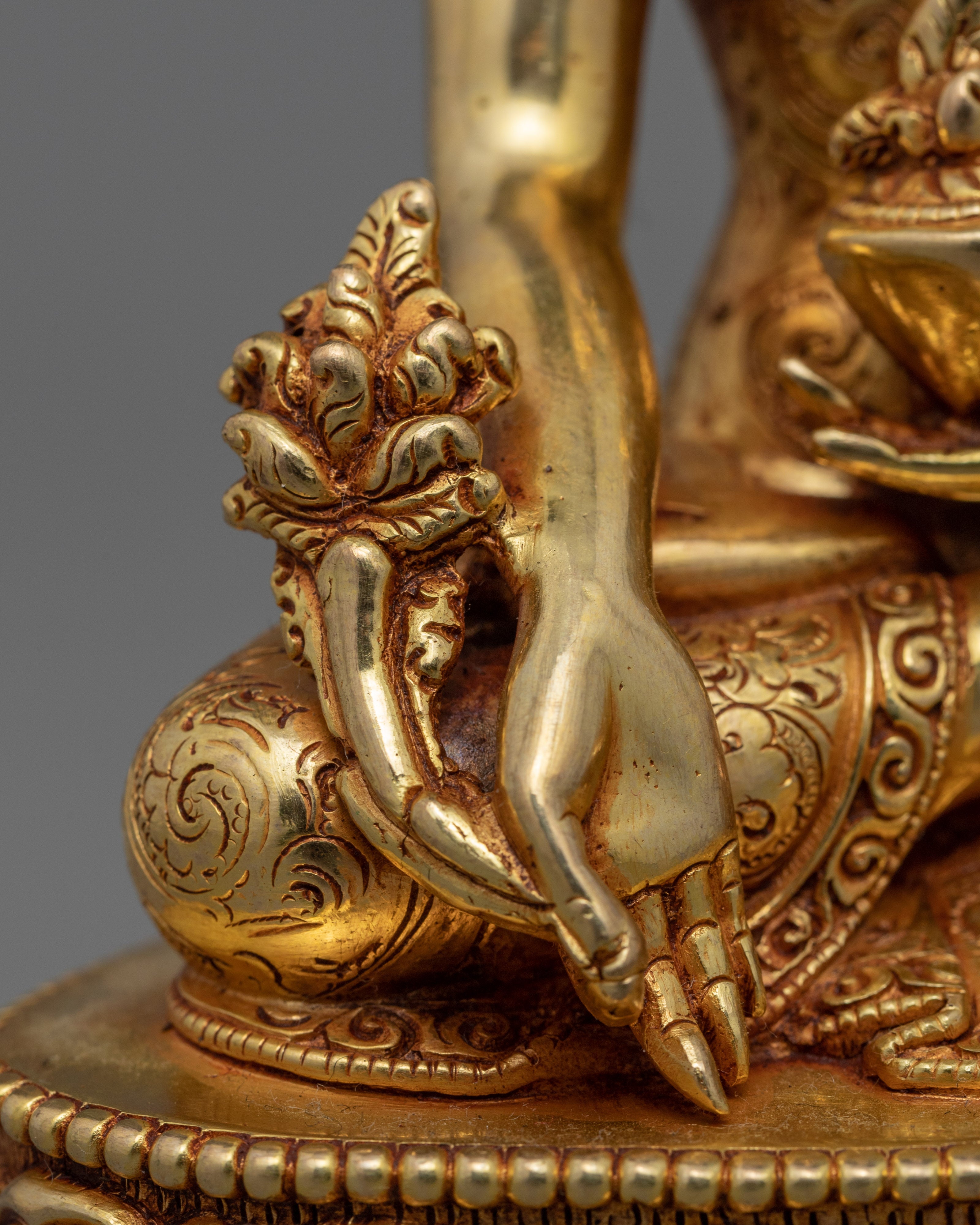 Gold-Gilded Three Buddha Statue Set | Shakyamuni, Amitabha & Medicine Buddha Sculpture