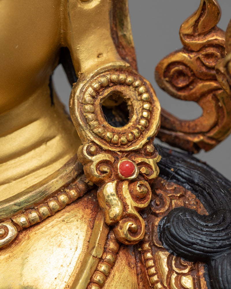 Golden Statue of Sita Tara | Himalayan Traditionally Hand-made Sculpture