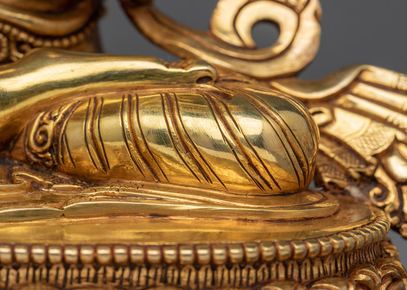 Divine Statue For Vajradhara Ling | Himalayan 24-Carat Gold Gilded Art