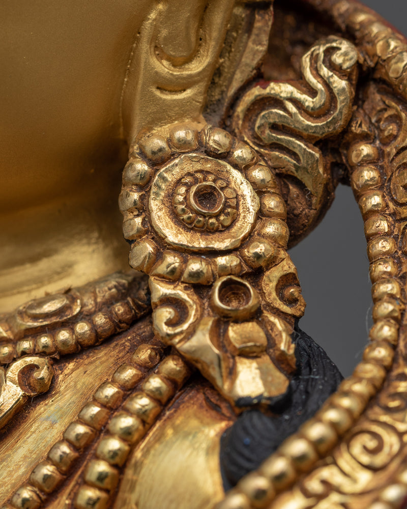 Divine Statue For Vajradhara Ling | Himalayan 24-Carat Gold Gilded Art