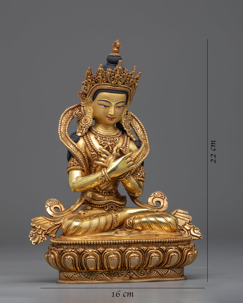 Divine Statue For Vajradhara Ling | Himalayan 24-Carat Gold Gilded Art