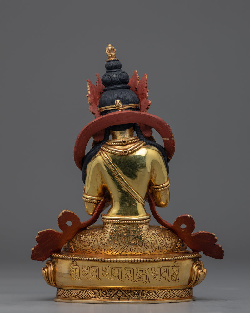 Divine Statue For Vajradhara Ling | Himalayan 24-Carat Gold Gilded Art