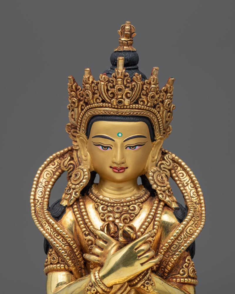 Divine Statue For Vajradhara Ling | Himalayan 24-Carat Gold Gilded Art