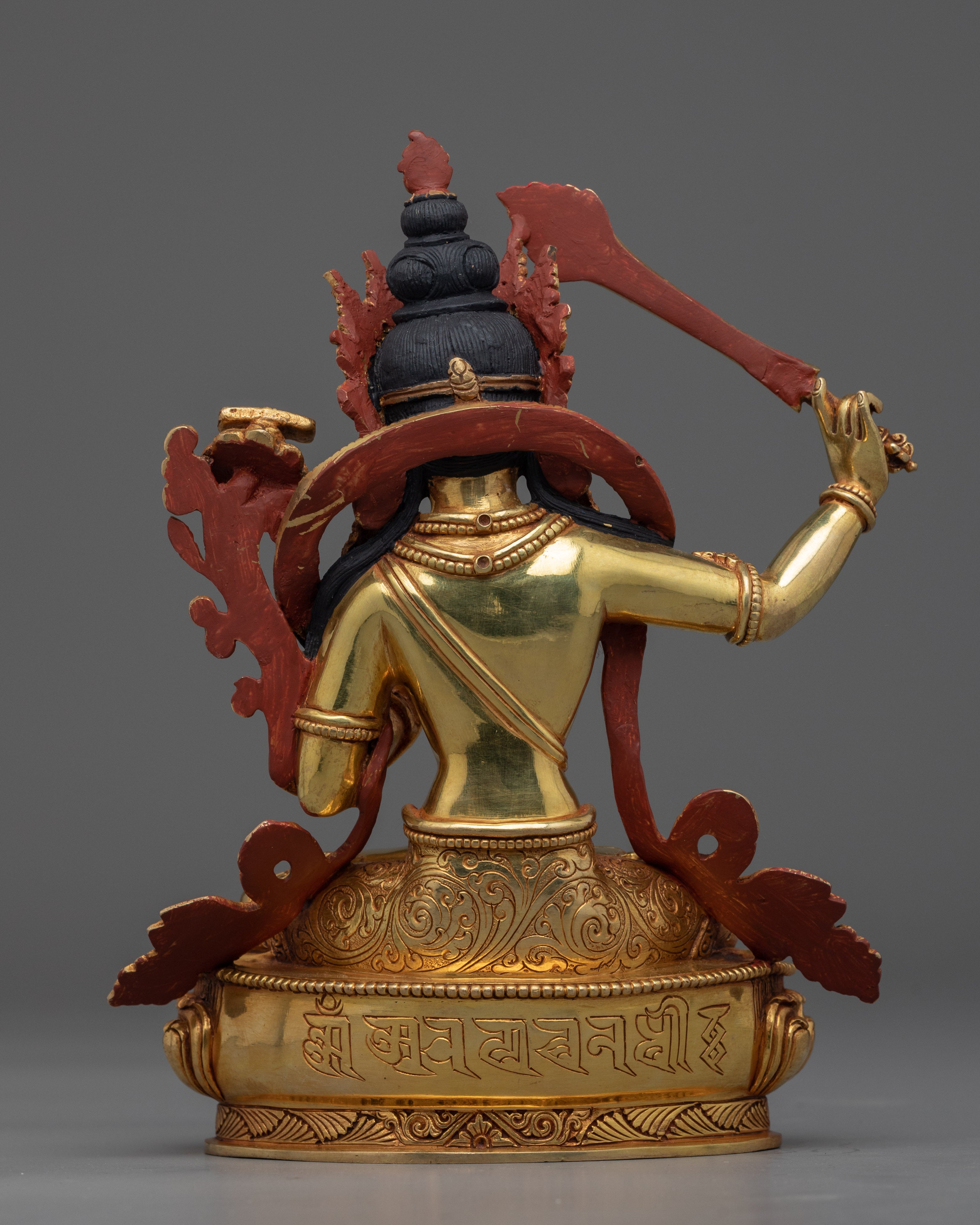 Buda Manjushri Simulacrum | Himalayan 24-Carat Gold Gilded Statues