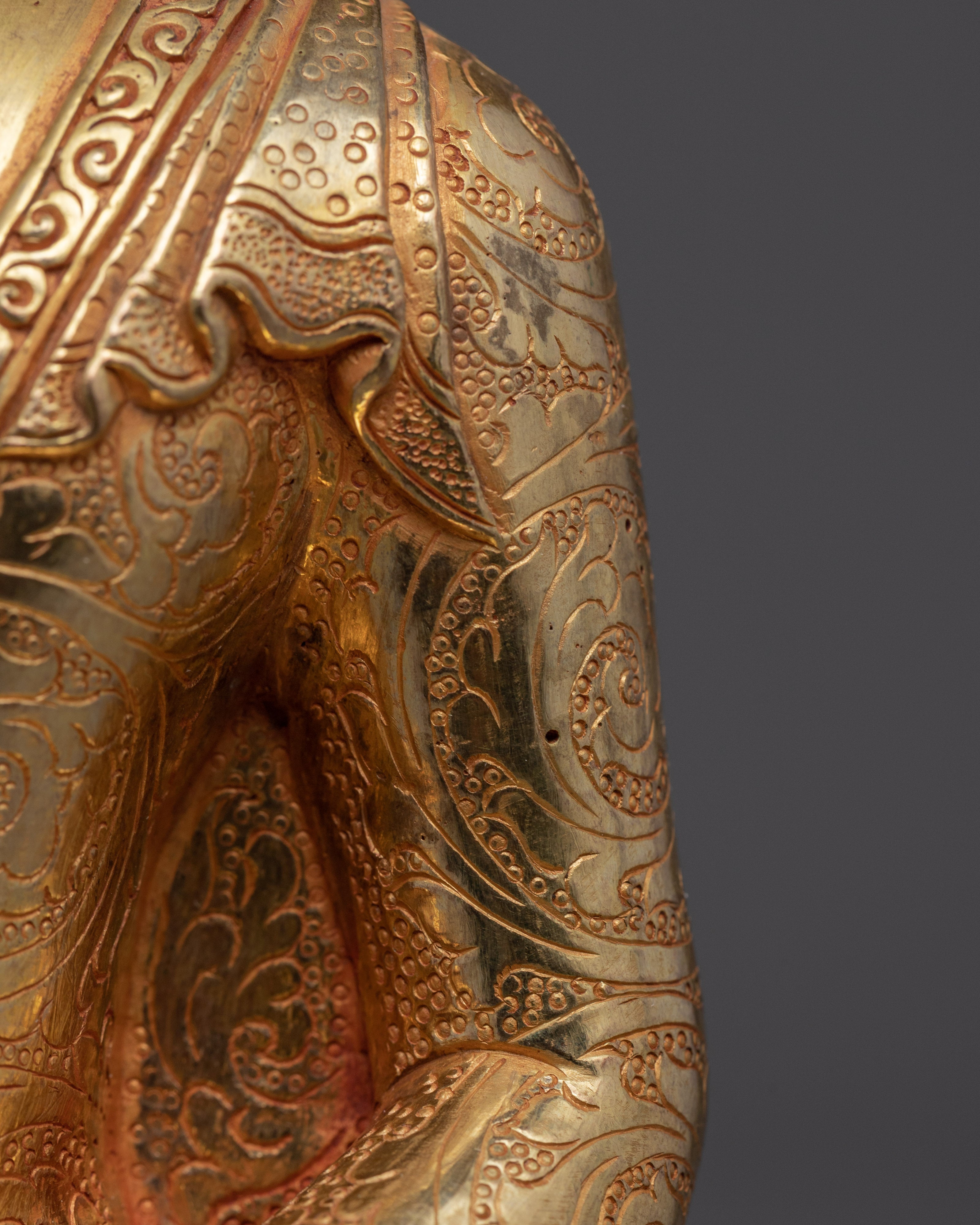 Gautama Buddha Prince Figurine | Gold Gilded Statue For Meditation