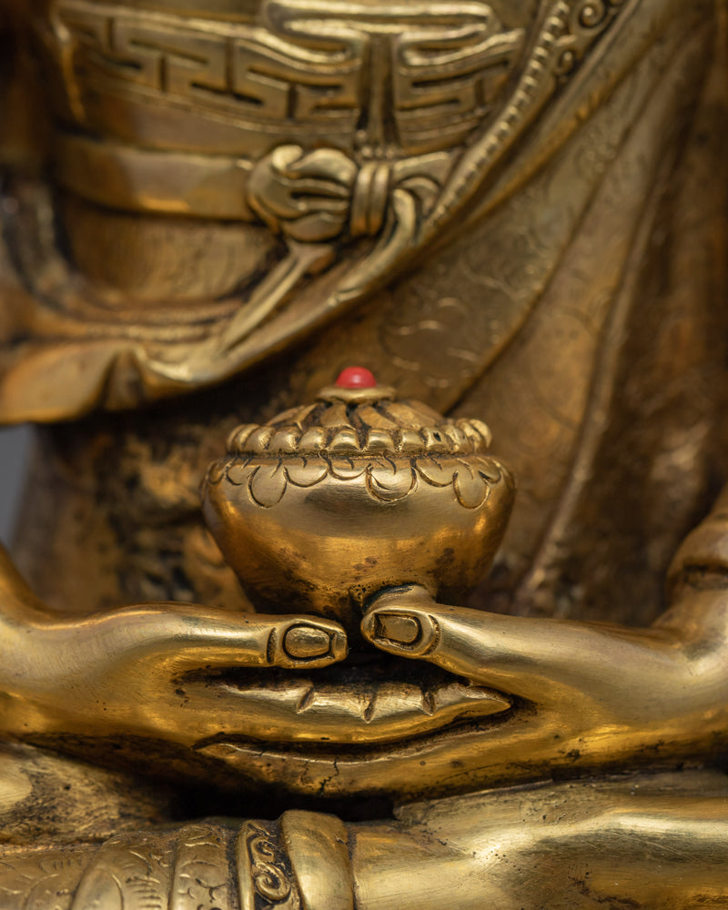 The Mantra Of Amitabha Buddha | Golden Statue To Practice Buddhism