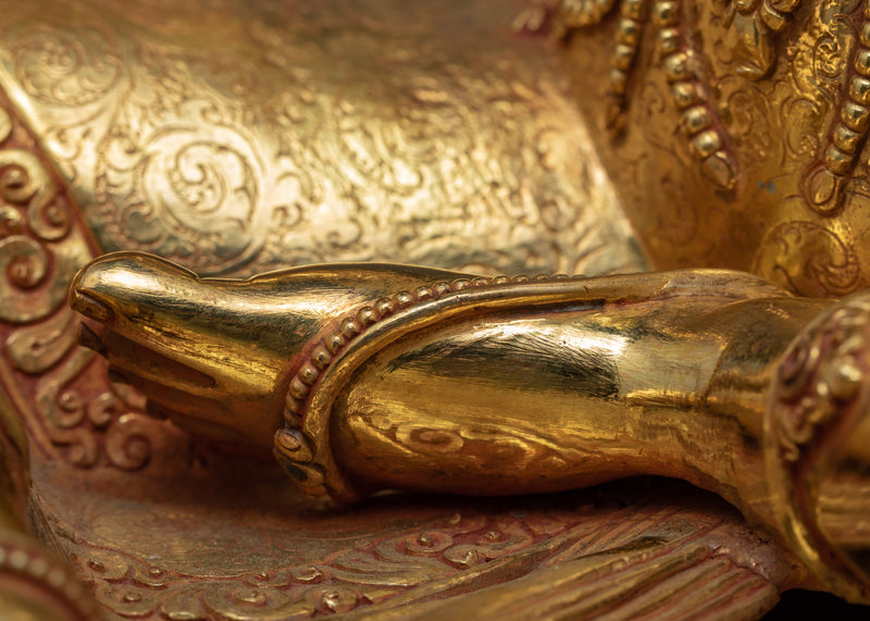 Golden Statue Of Tara Shyam | Traditionally Hand-crafted Green Tara