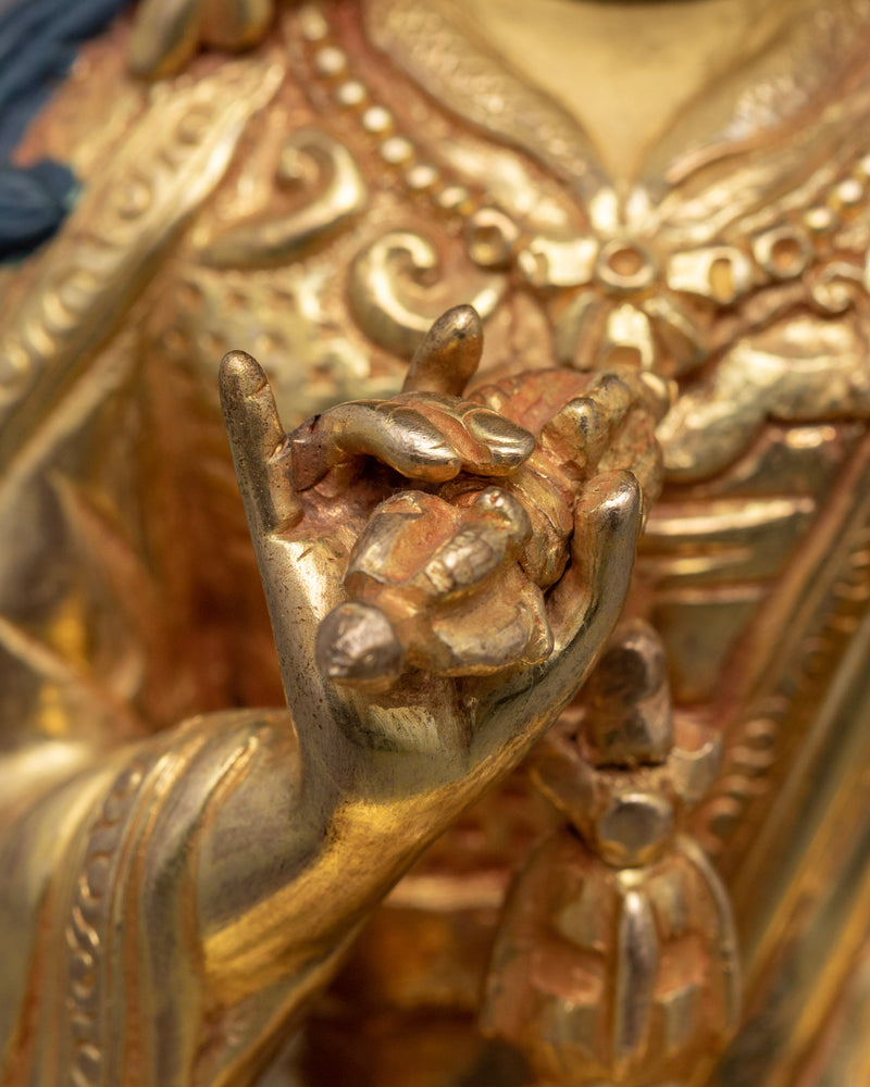 Statue For Guru Rinpoche Prayer In Tibetan | Small Padmasambhava Sculpture
