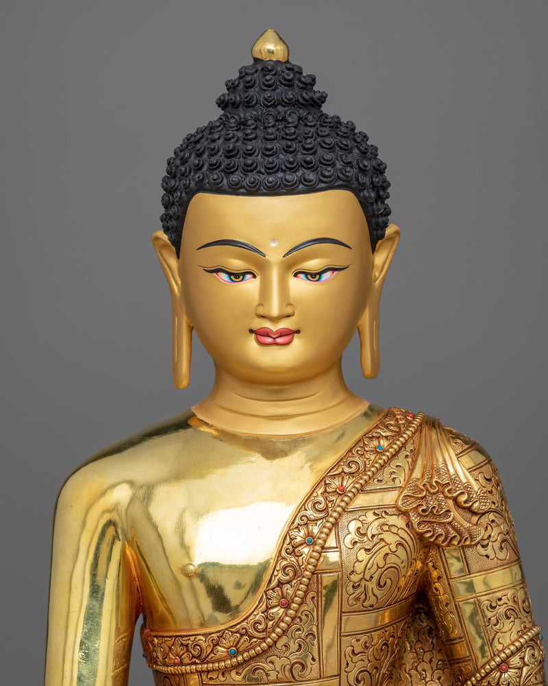 Traditional Blue Buddha Healing Sculpture | Himalayan Bhaishajyaguru Statue